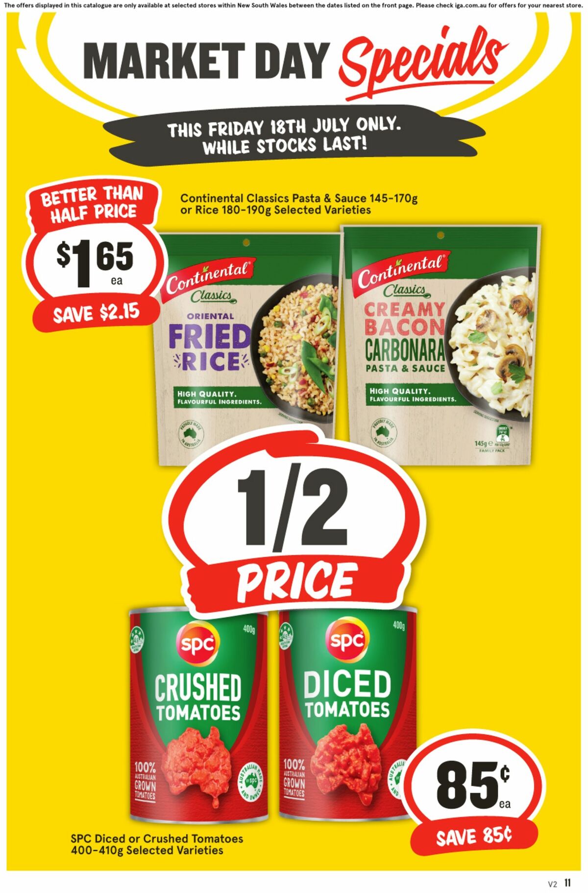 IGA Market Day Specials Catalogues from 18 July