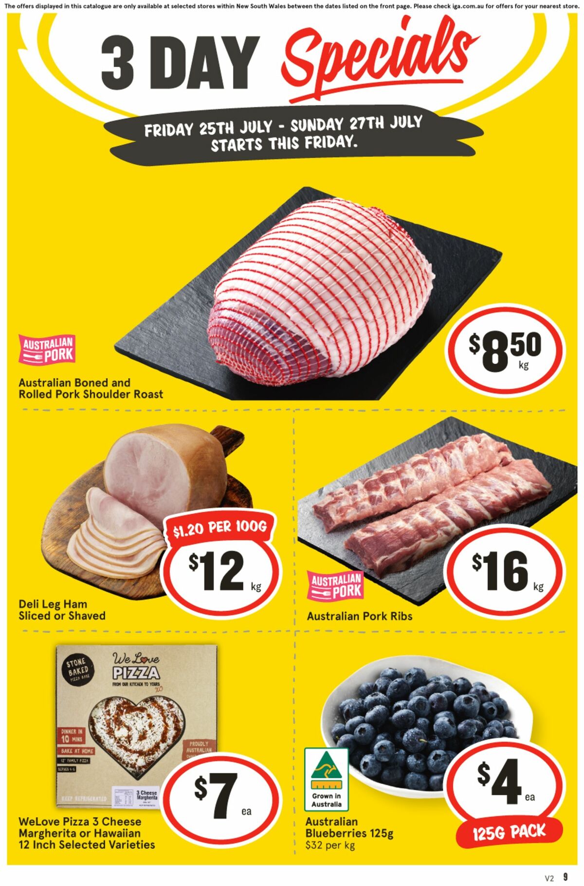 IGA 3 Day Specials Catalogues from 25 July