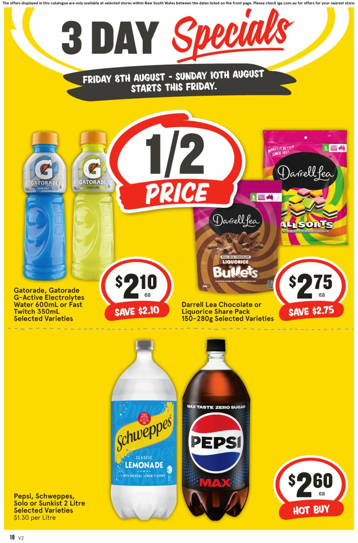 IGA 3 Day Specials Catalogues from 8 August