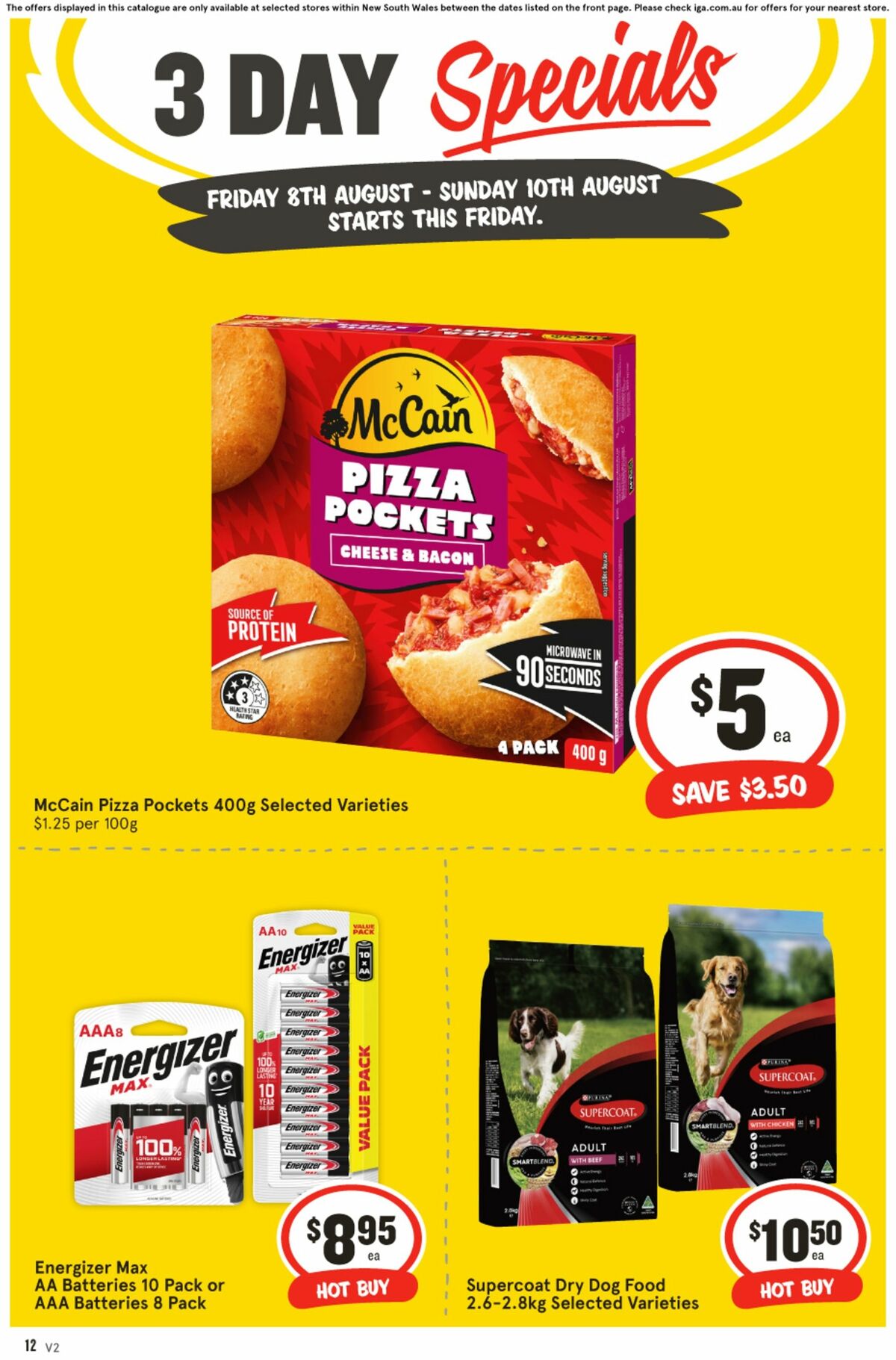 IGA 3 Day Specials Catalogues from 8 August