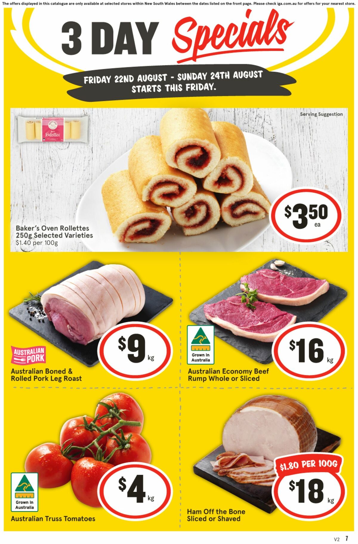 IGA 3 Day Specials Catalogues from 22 August