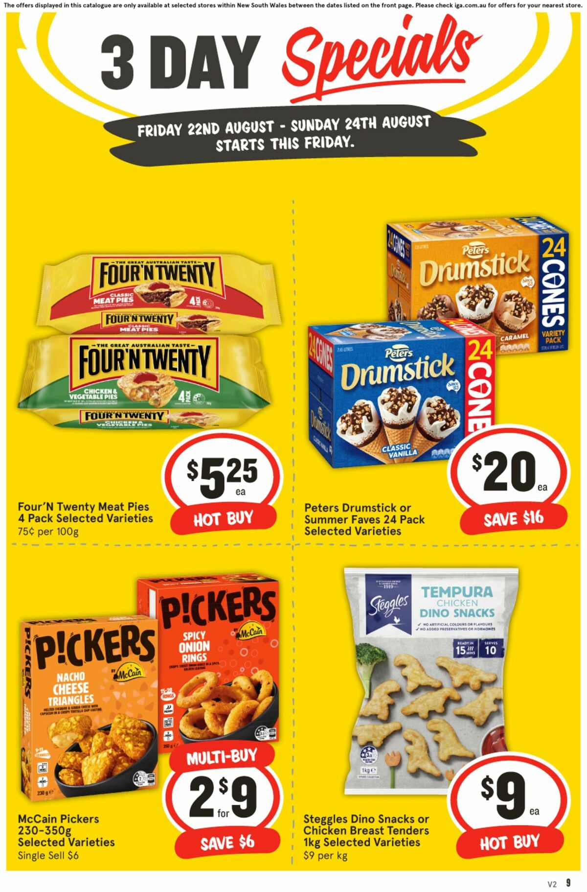 IGA 3 Day Specials Catalogues from 22 August
