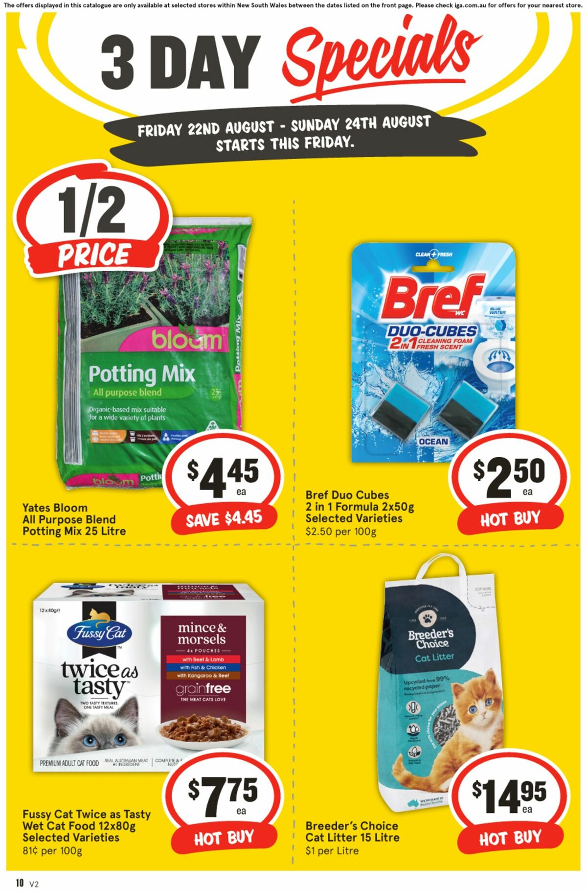 IGA 3 Day Specials Catalogues from 22 August