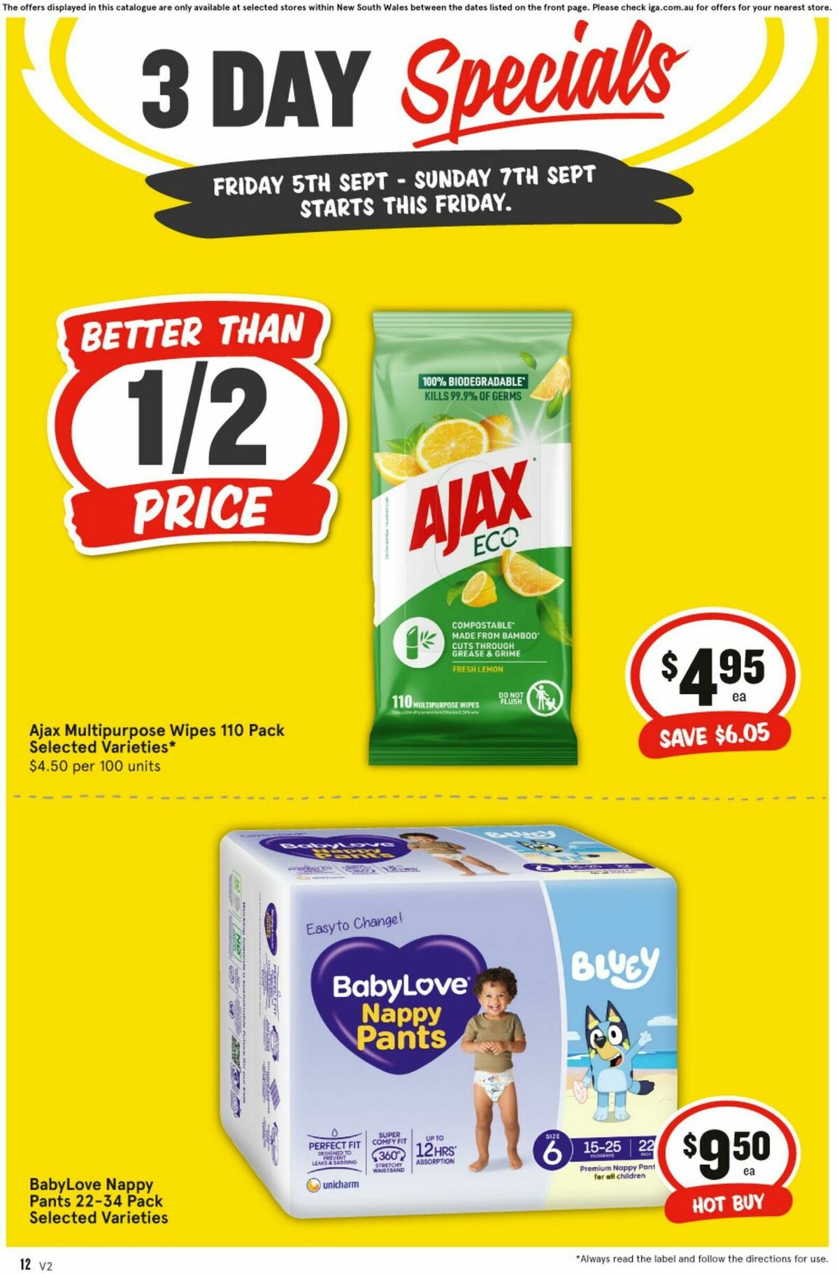 IGA 3 Day Specials Catalogues from 5 September