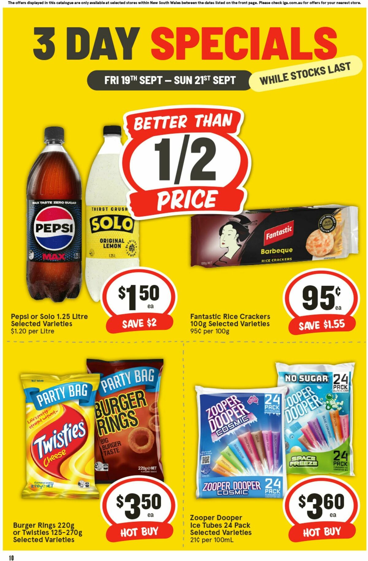 IGA 3 Day Specials Catalogues from 19 September
