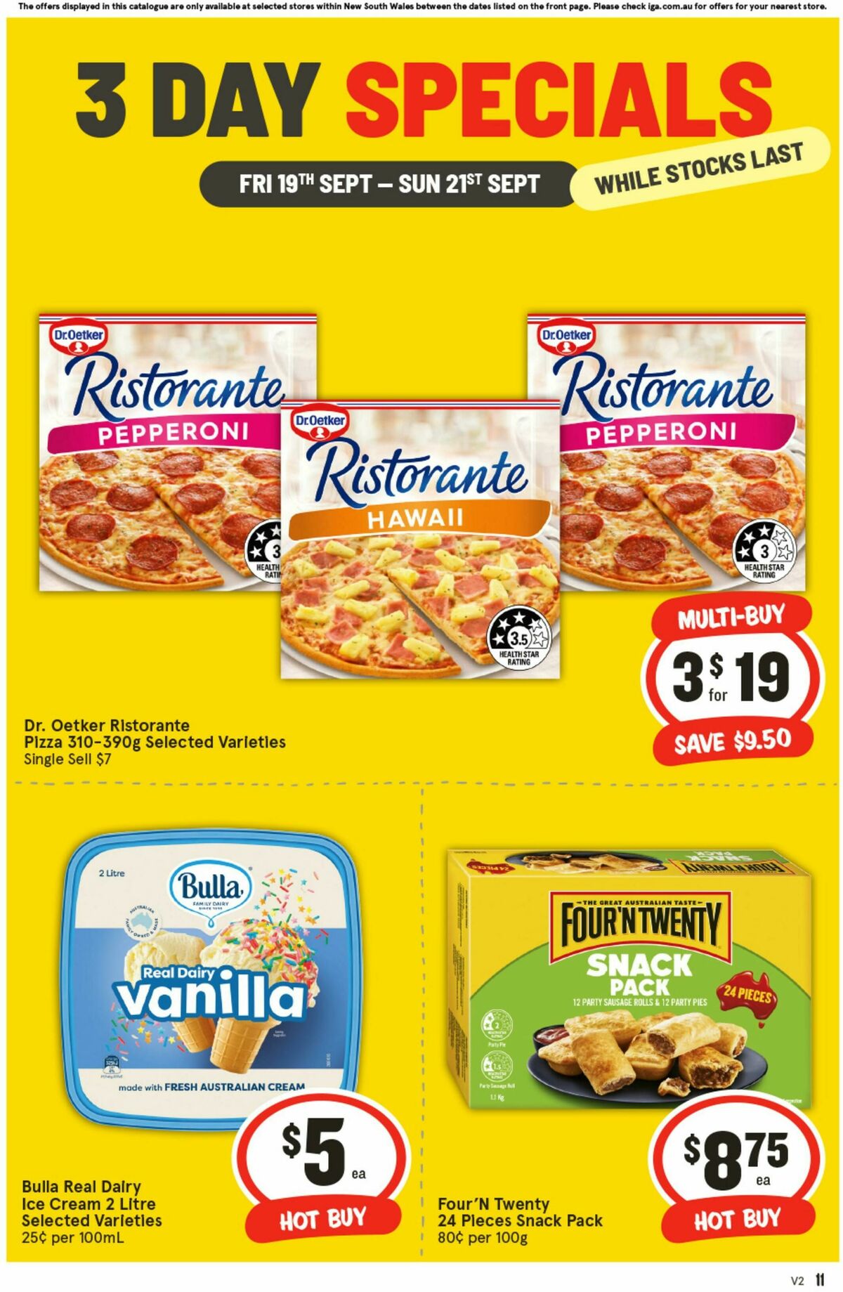 IGA 3 Day Specials Catalogues from 19 September