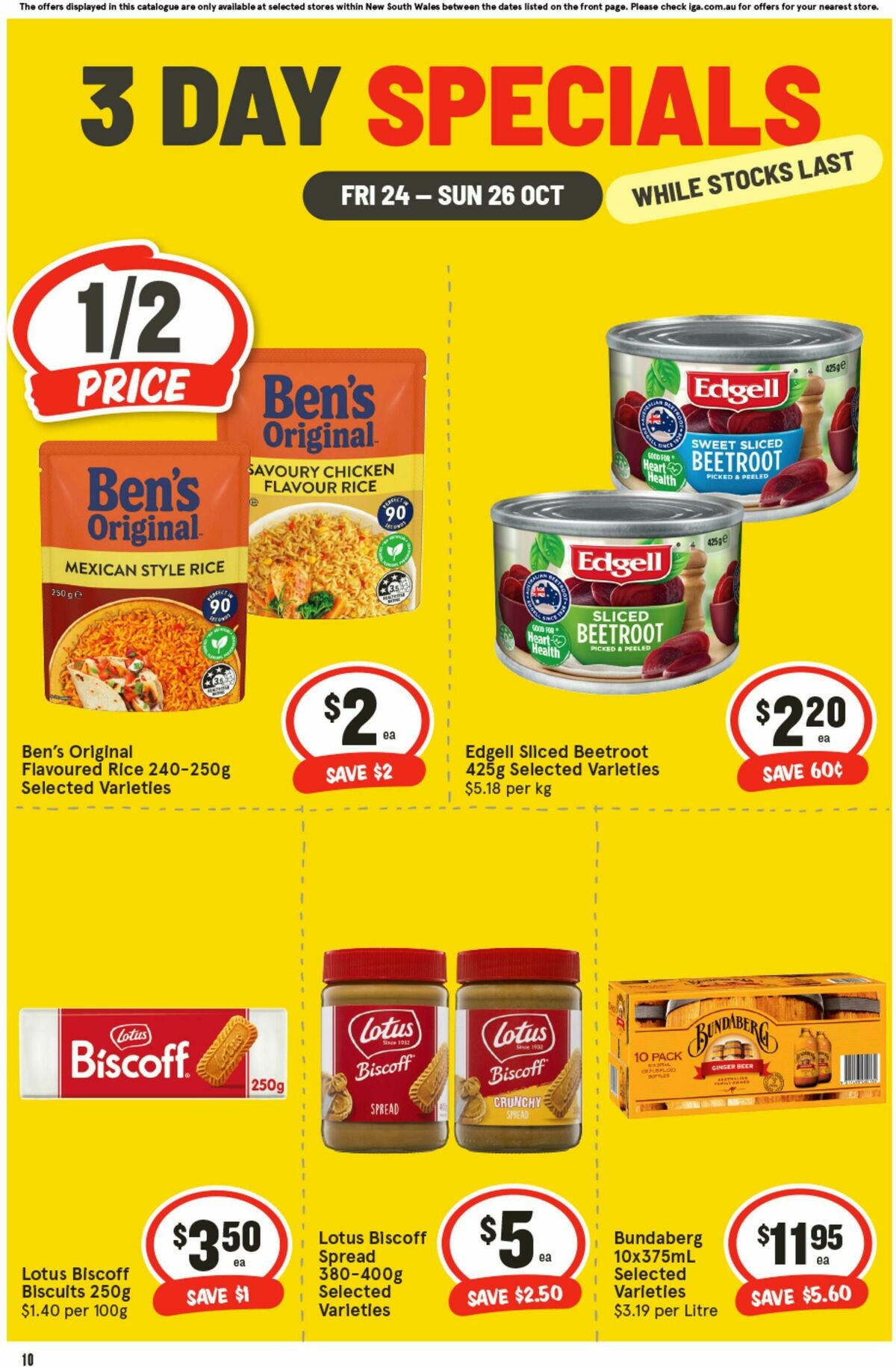 IGA 3 Day Specials Catalogues from 24 October
