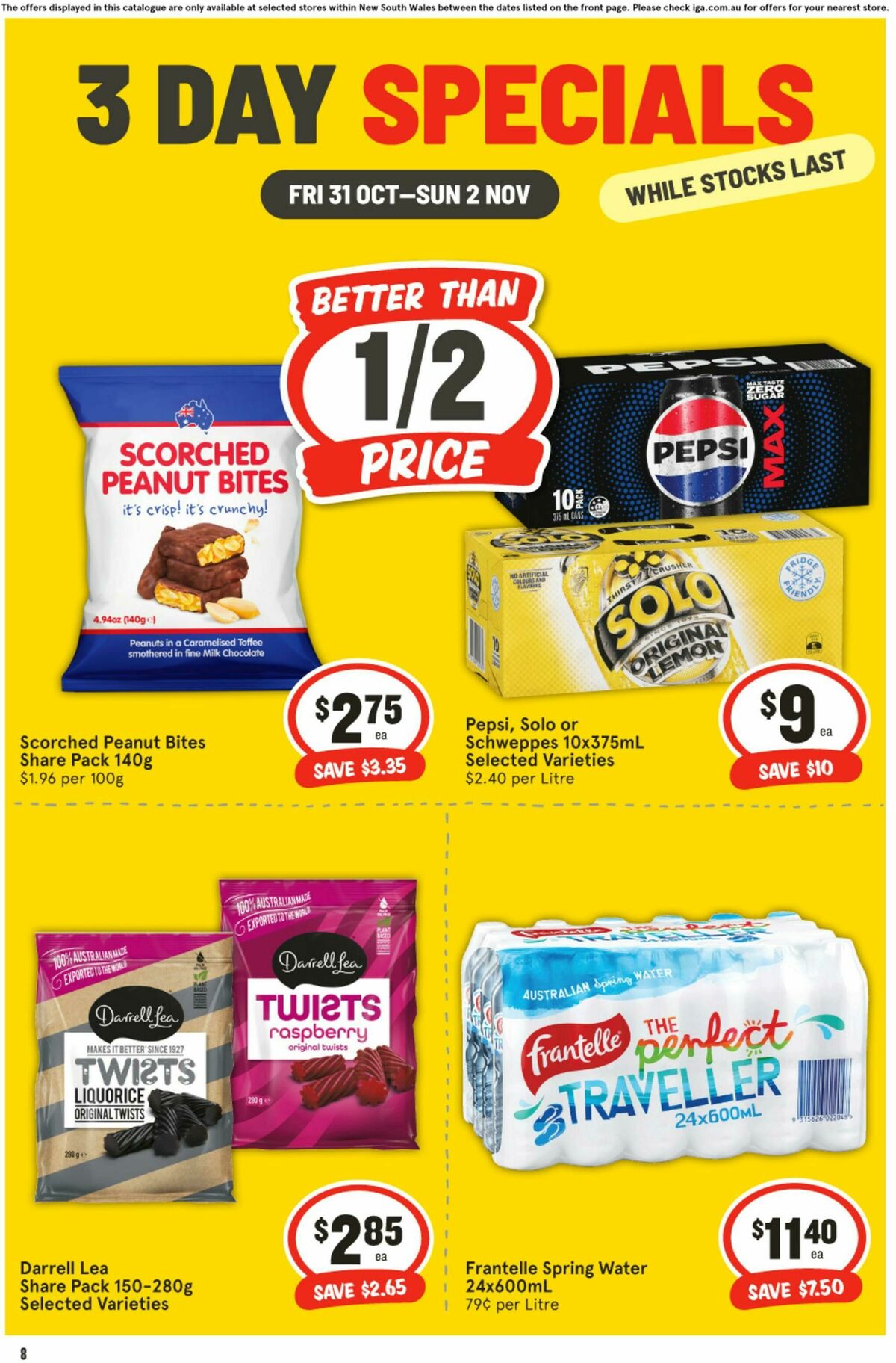 IGA 3 Day Specials Catalogues from 31 October