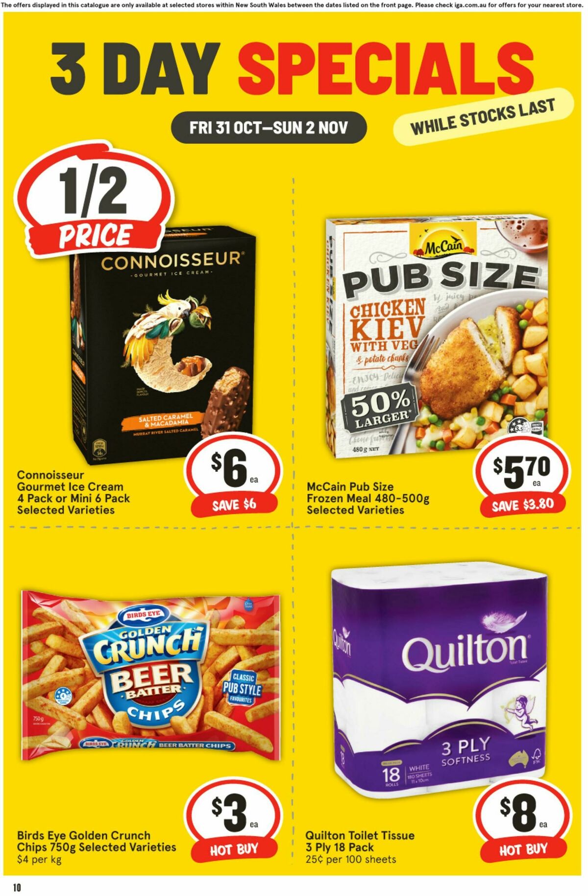 IGA 3 Day Specials Catalogues from 31 October