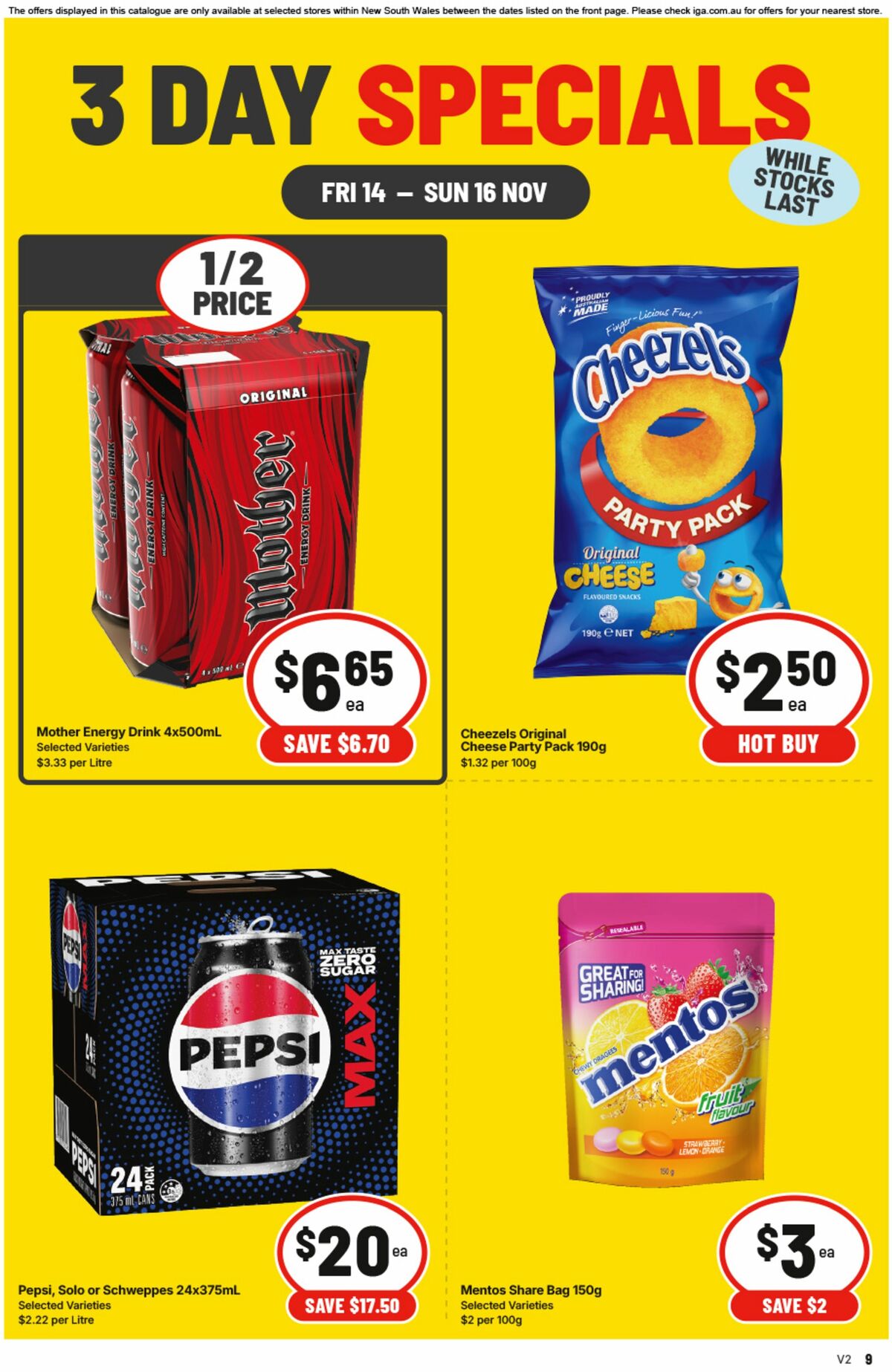 IGA 3 Day Specials Catalogues from 14 November