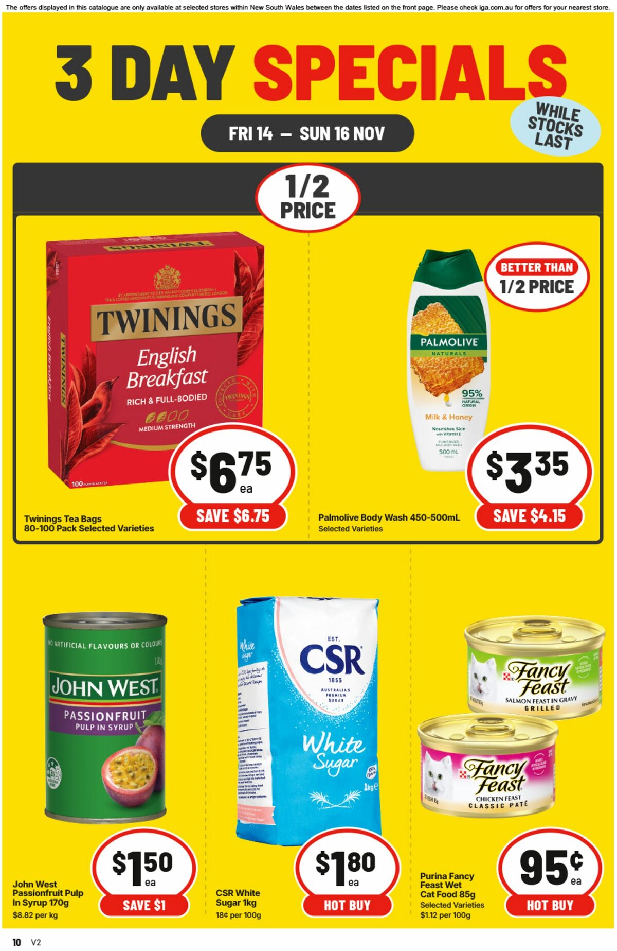 IGA 3 Day Specials Catalogues from 14 November