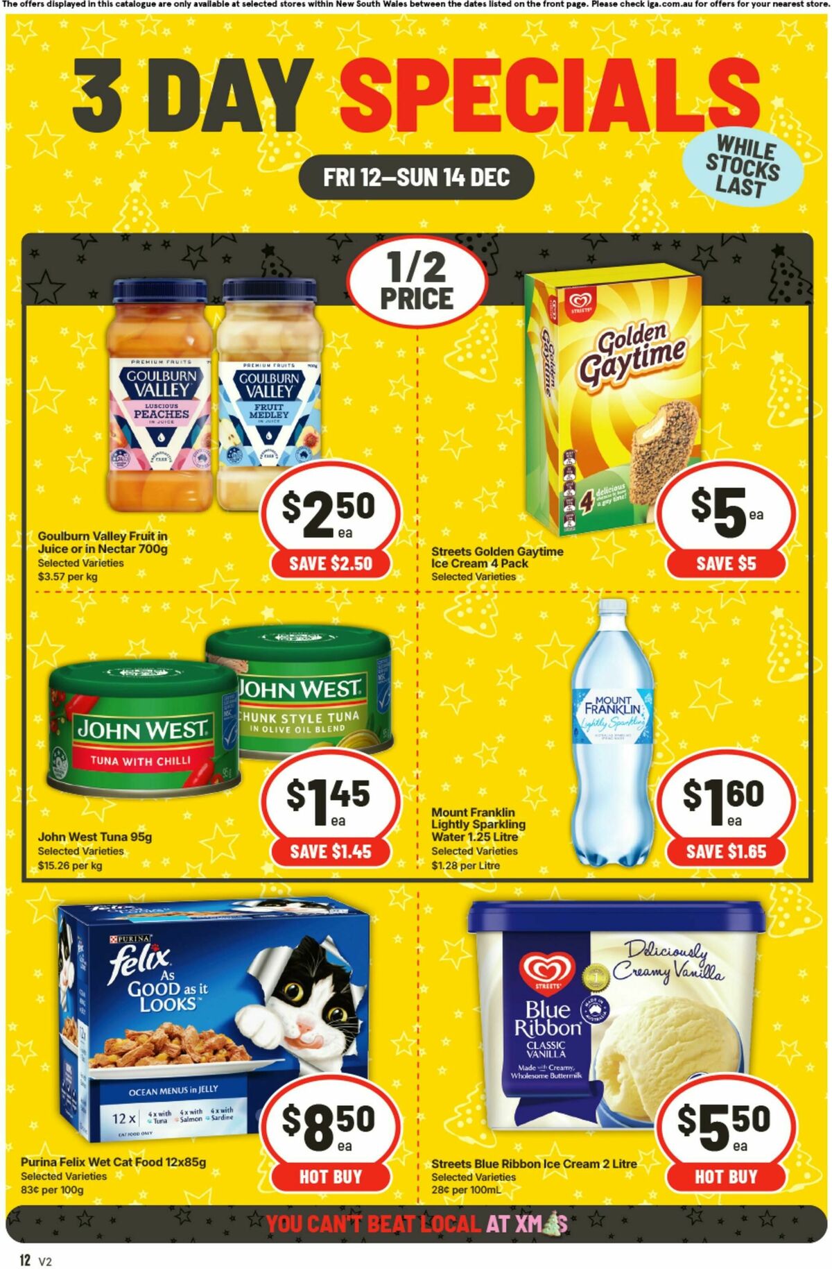 IGA 3 Day Specials Catalogues from 12 December
