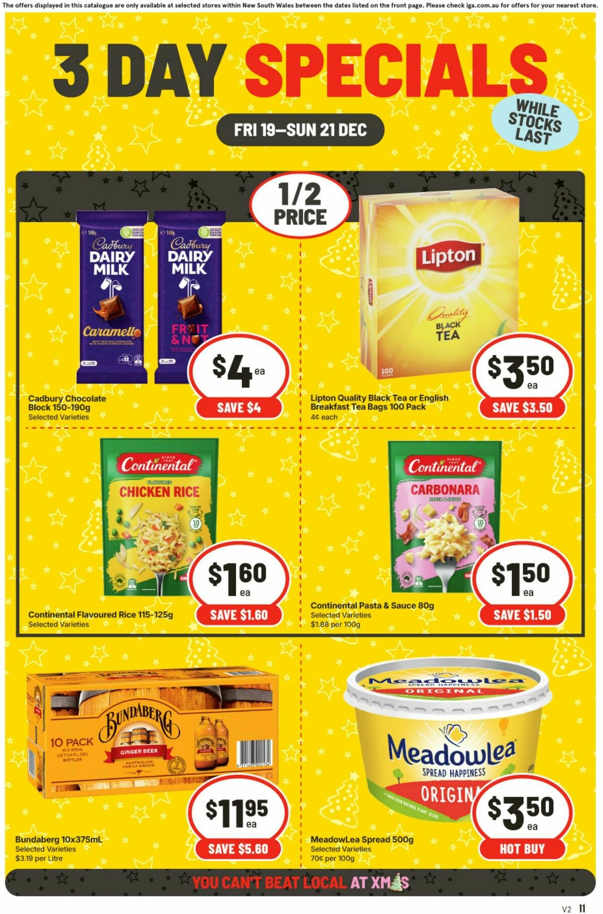 IGA 3 Day Specials Catalogues from 19 December
