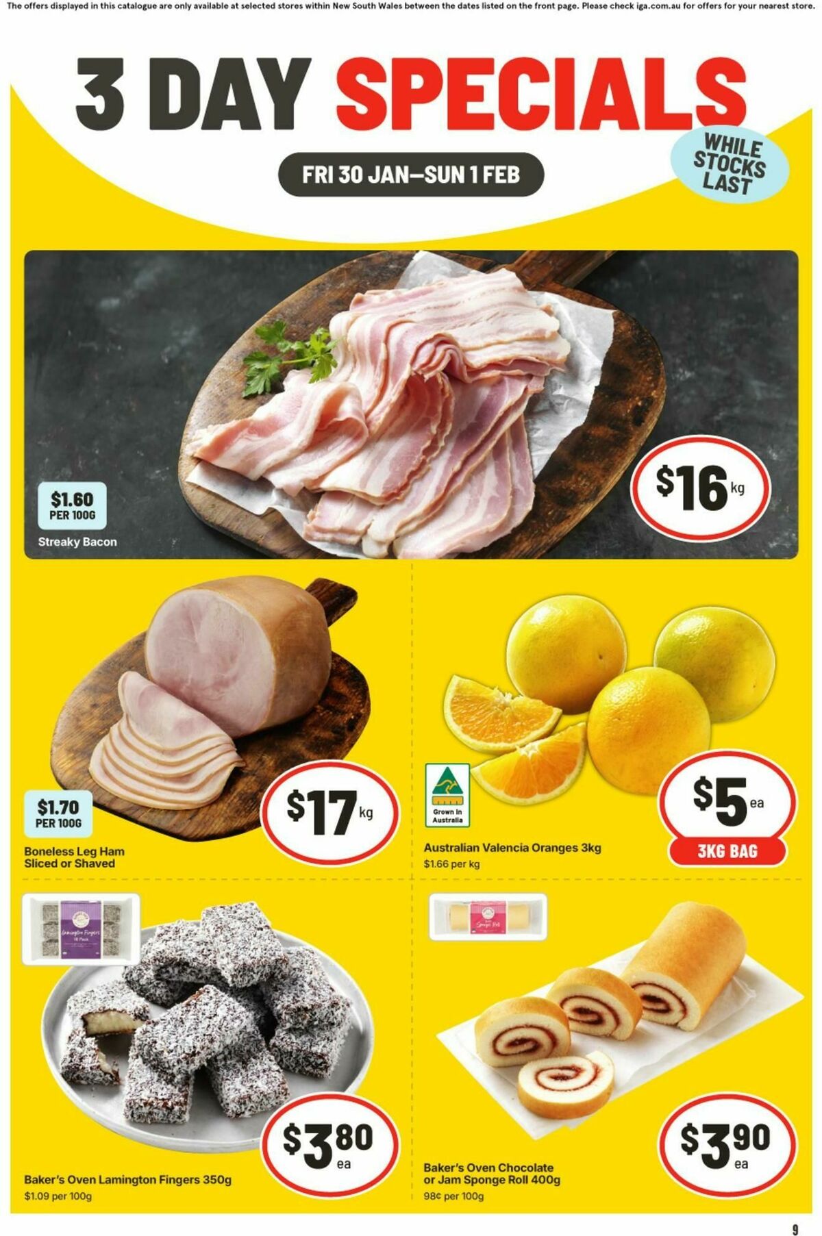IGA 3 Day Specials Catalogues from 30 January