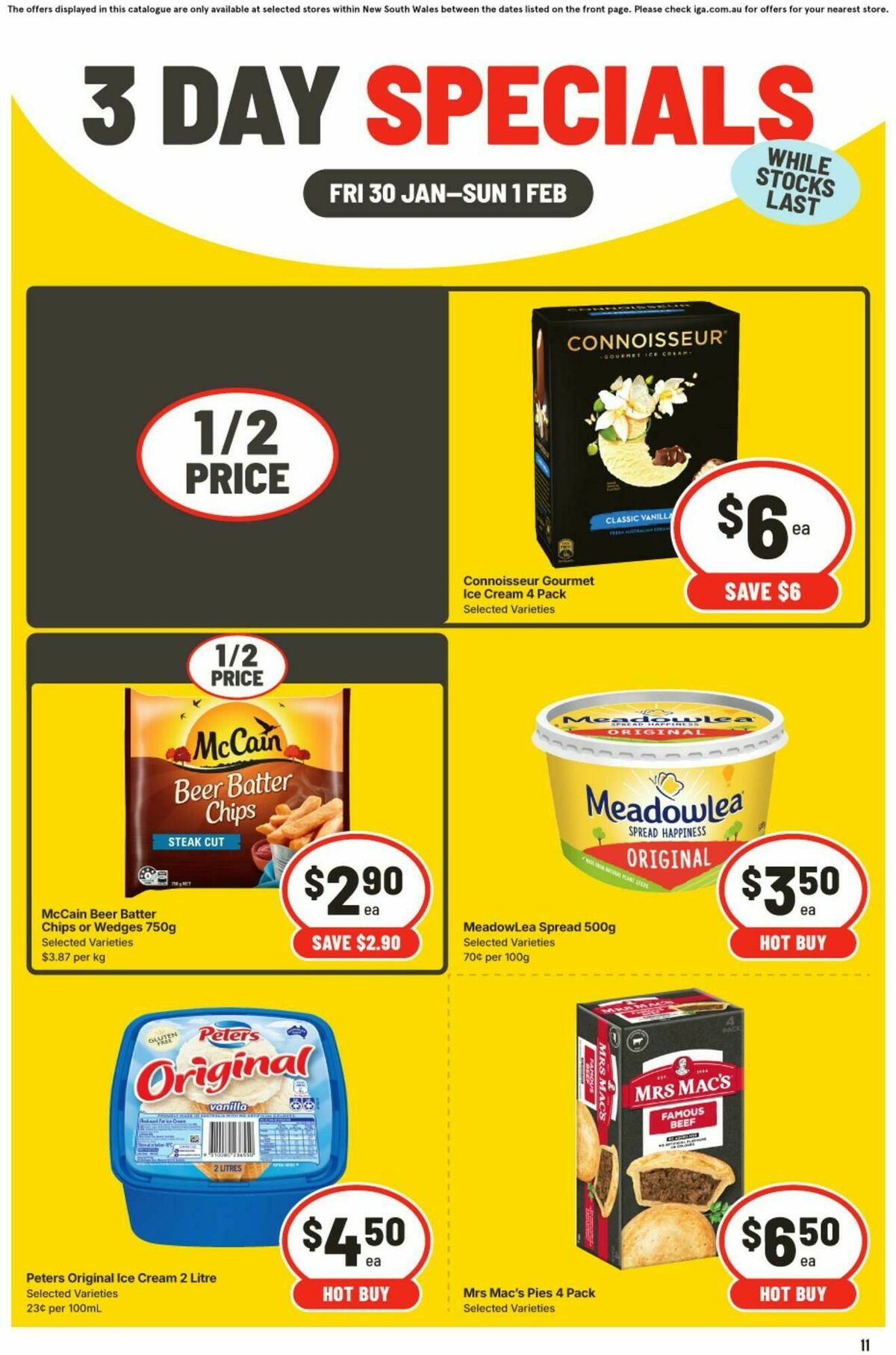 IGA 3 Day Specials Catalogues from 30 January
