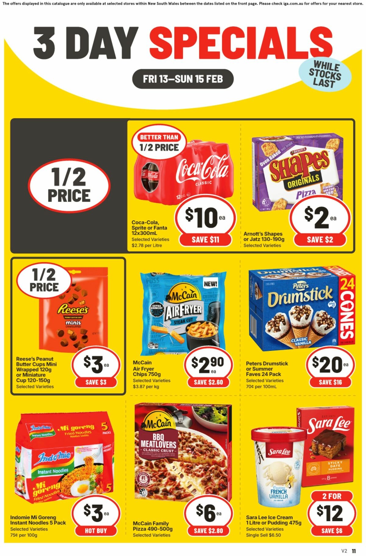 IGA 3 Day Specials Catalogues from 13 February