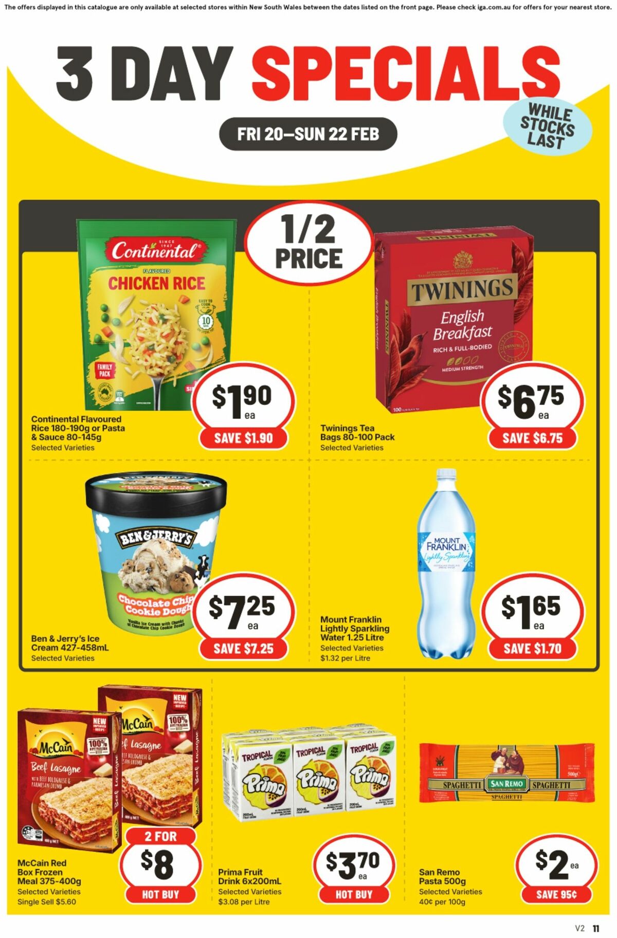 IGA 3 Day Specials Catalogues from 20 February