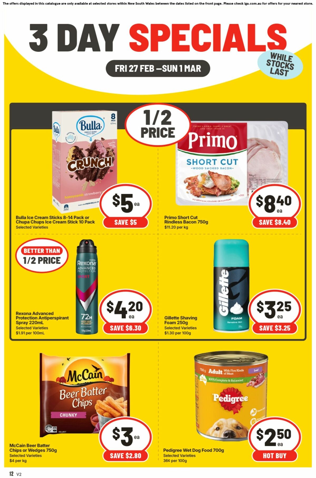 IGA 3 Day Specials Catalogues from 27 February