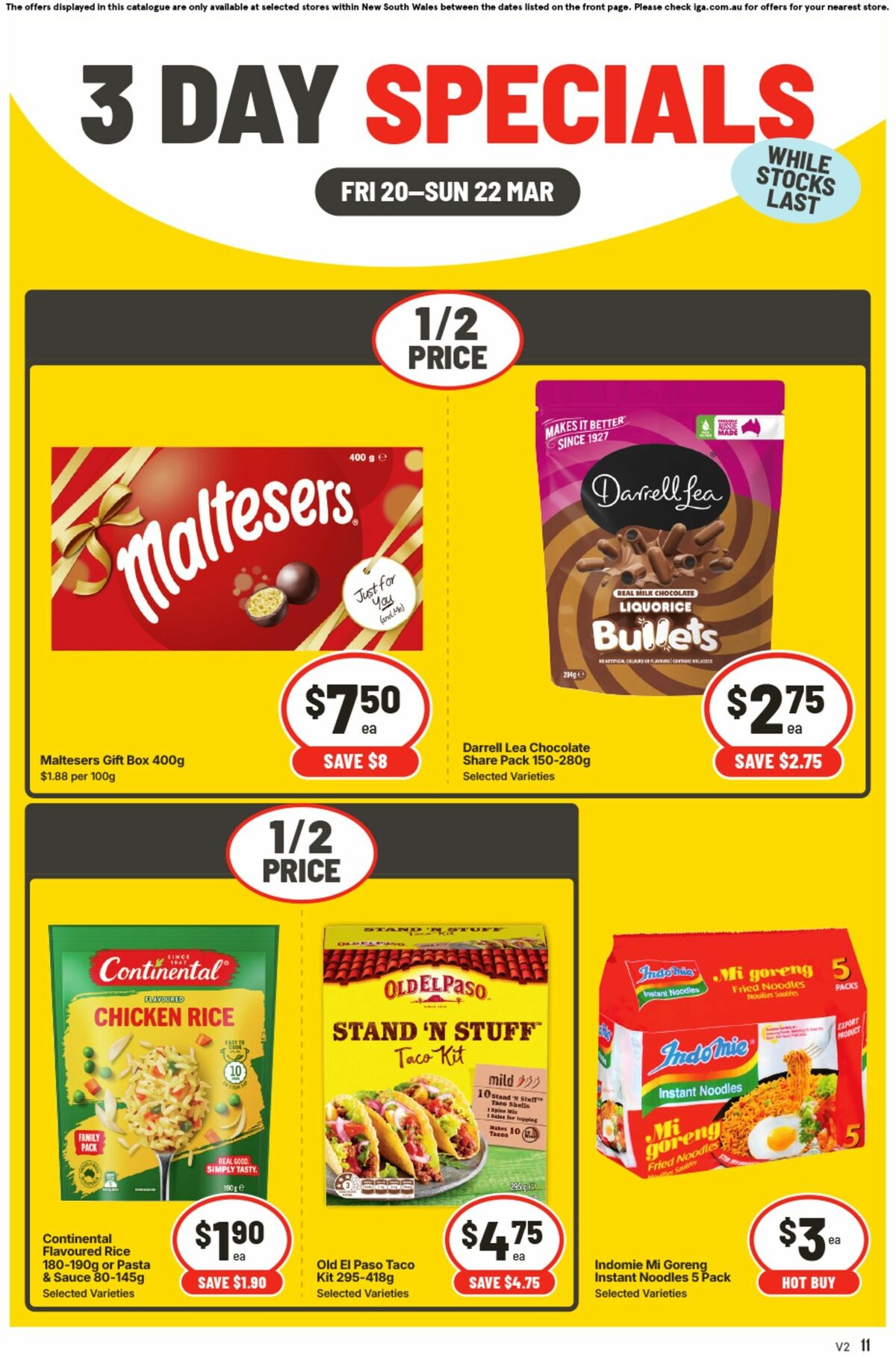 IGA 3 Day Specials Catalogues from 20 March