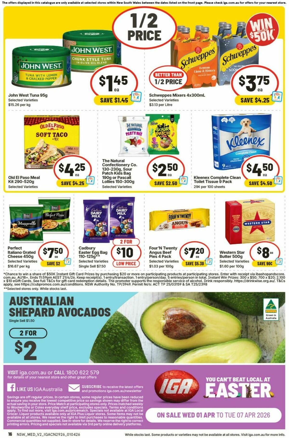 IGA Catalogues from 1 April