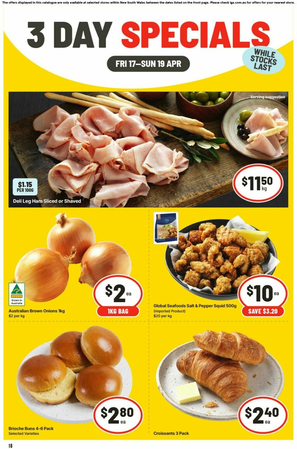 IGA 3 Day Specials Catalogues from 17 April
