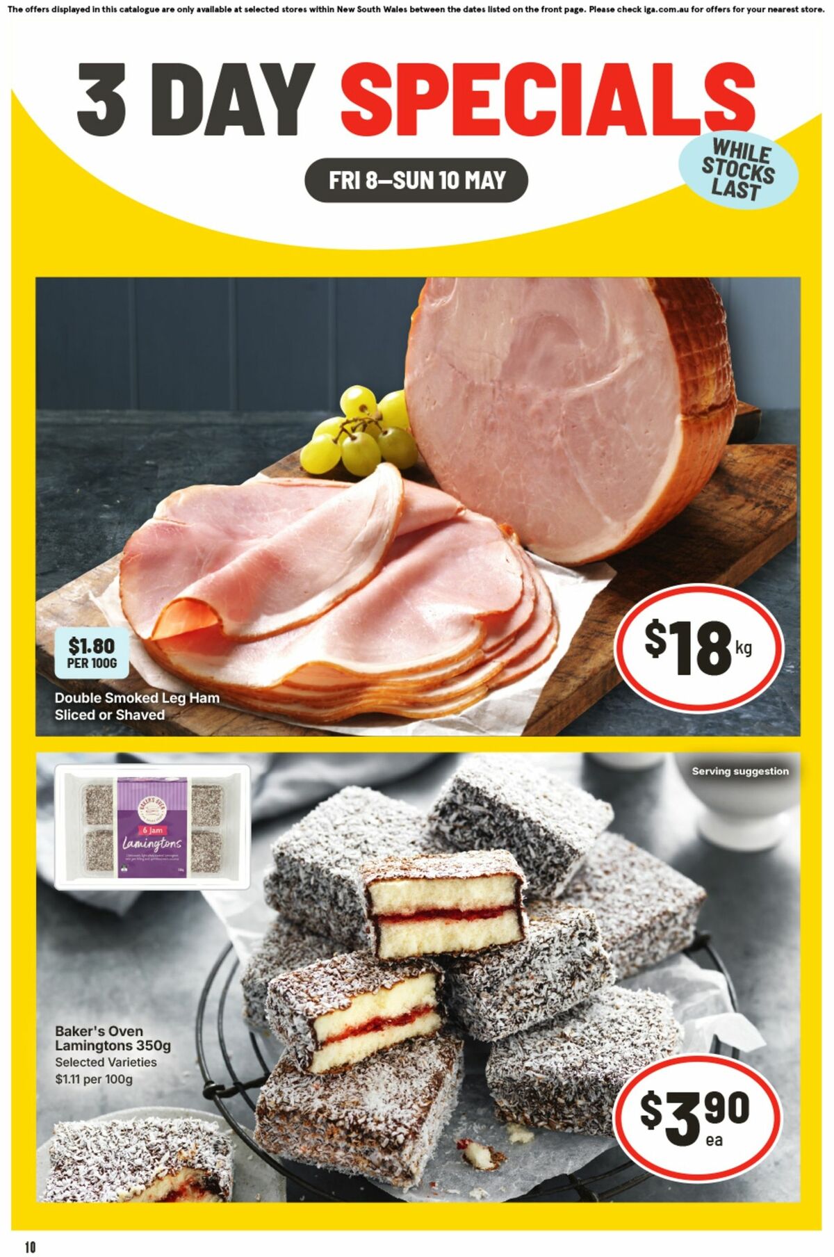 IGA 3 Day Specials Catalogues from 8 May