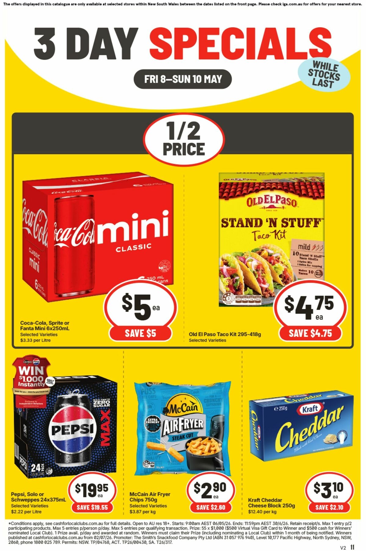 IGA 3 Day Specials Catalogues from 8 May