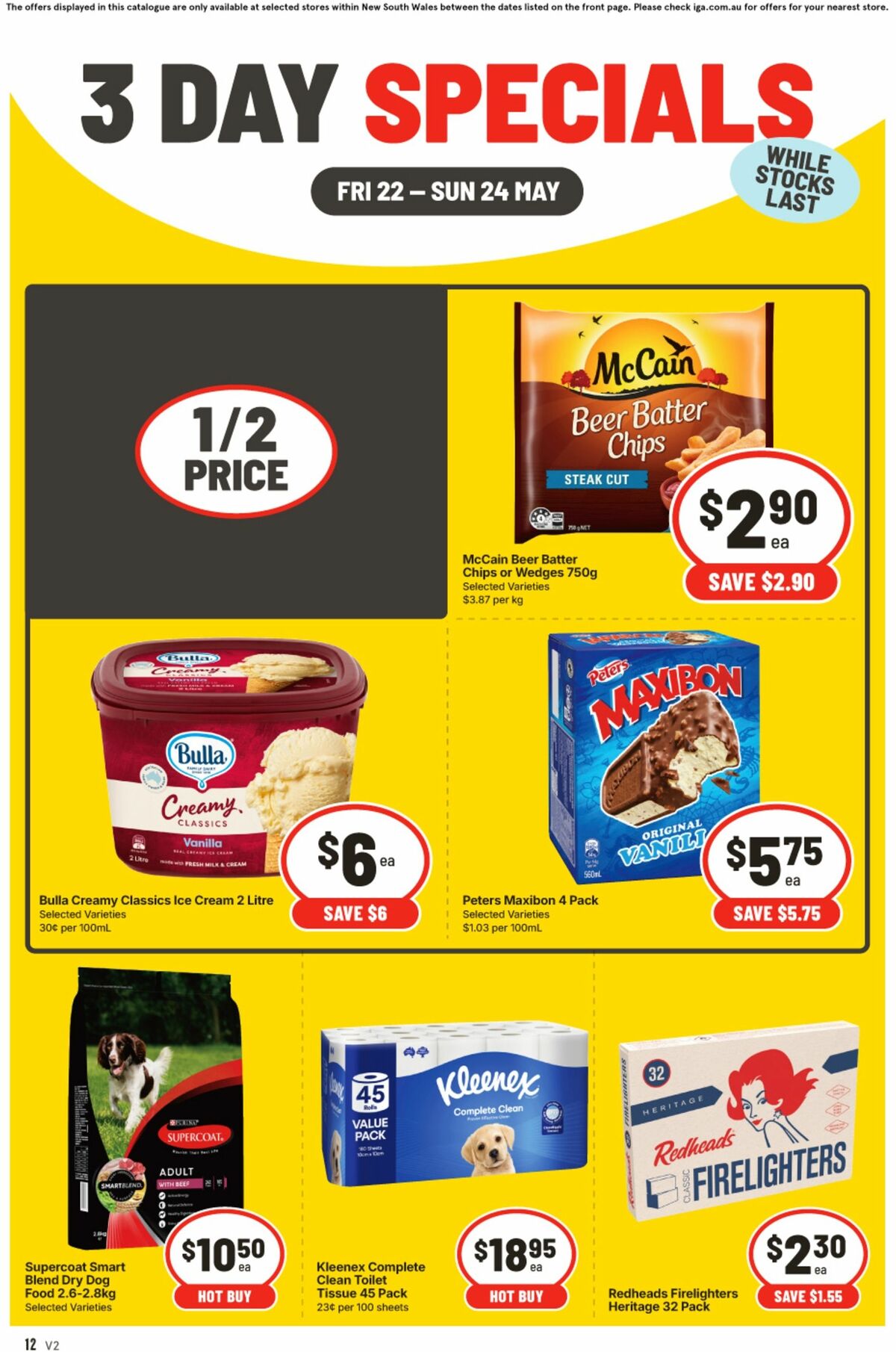 IGA 3 Day Specials Catalogues from 22 May