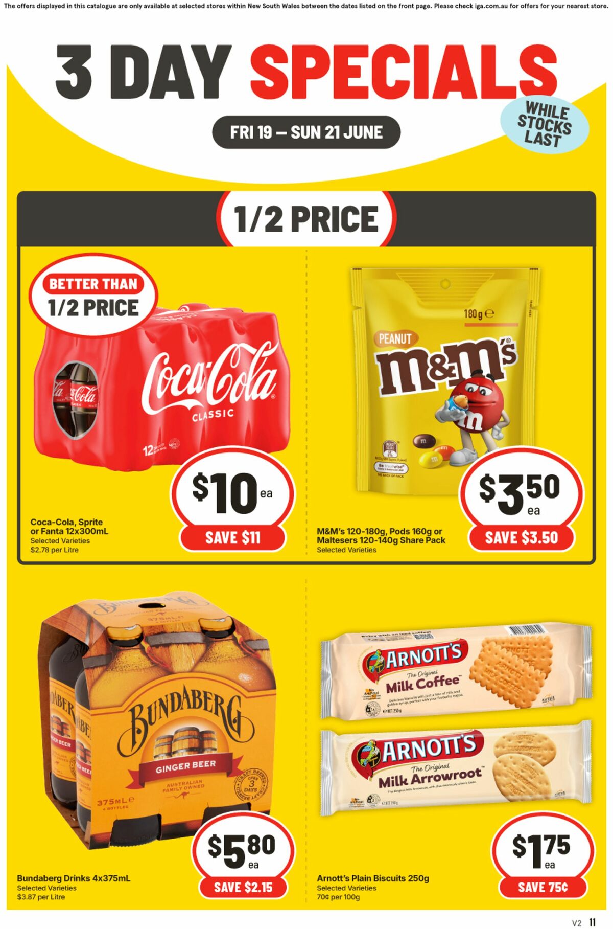 IGA 3 Day Specials Catalogues from 19 June