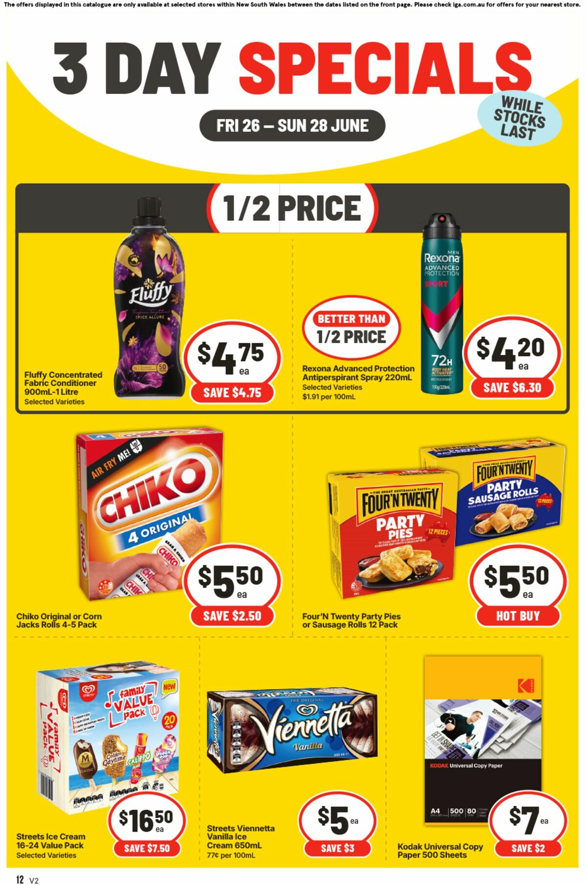 IGA 3 Day Specials Catalogues from 26 June