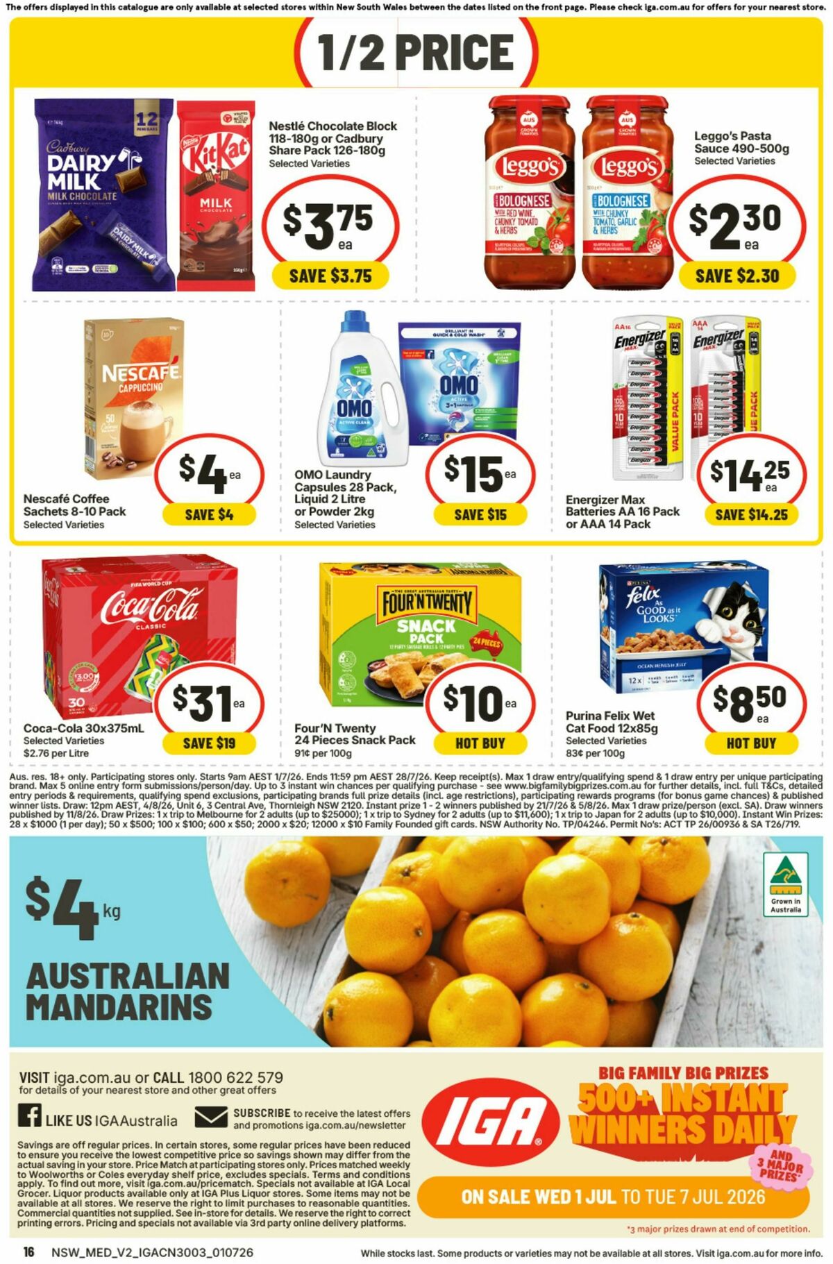IGA Catalogues from 1 July