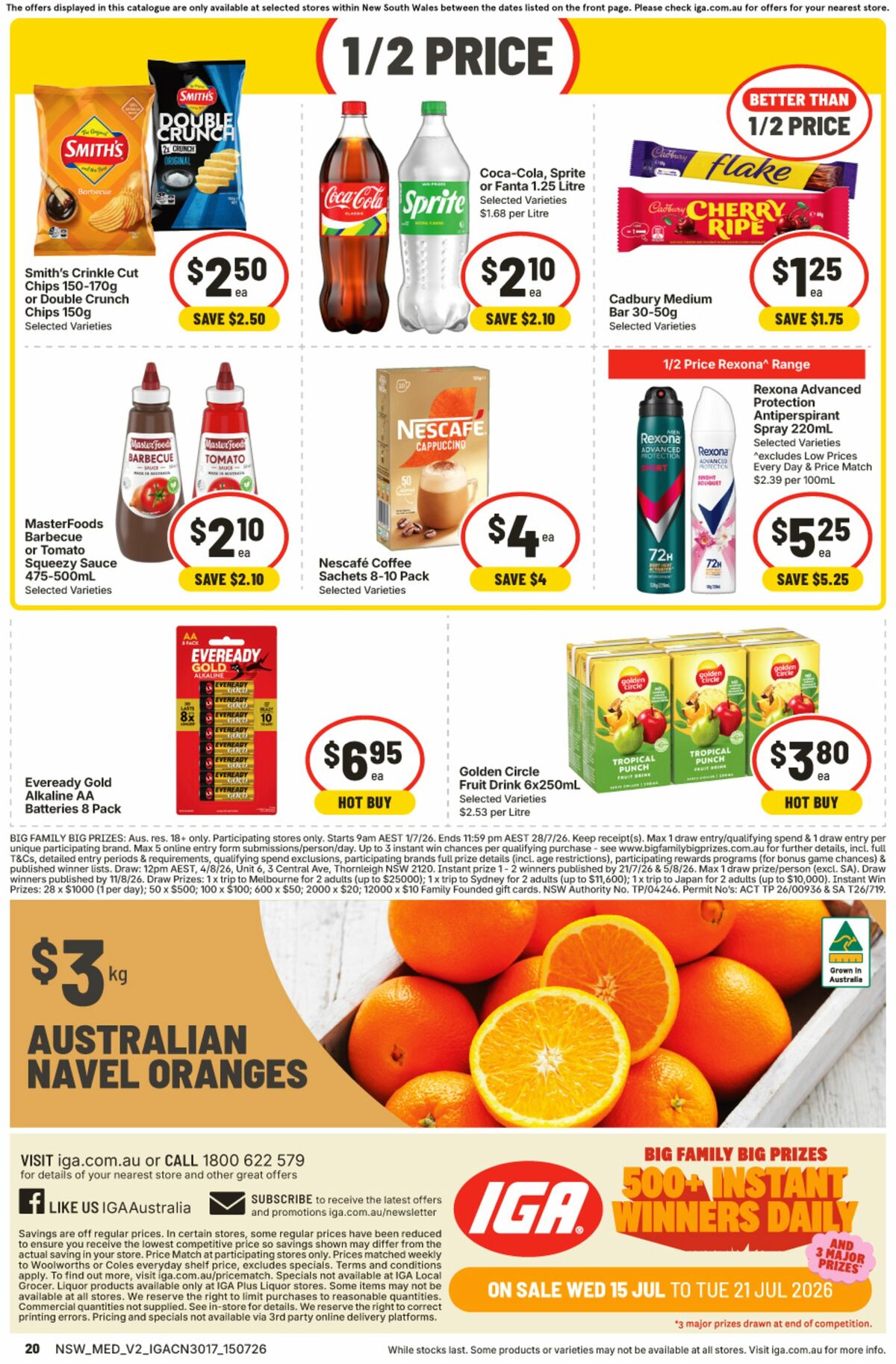 IGA Catalogues from 15 July