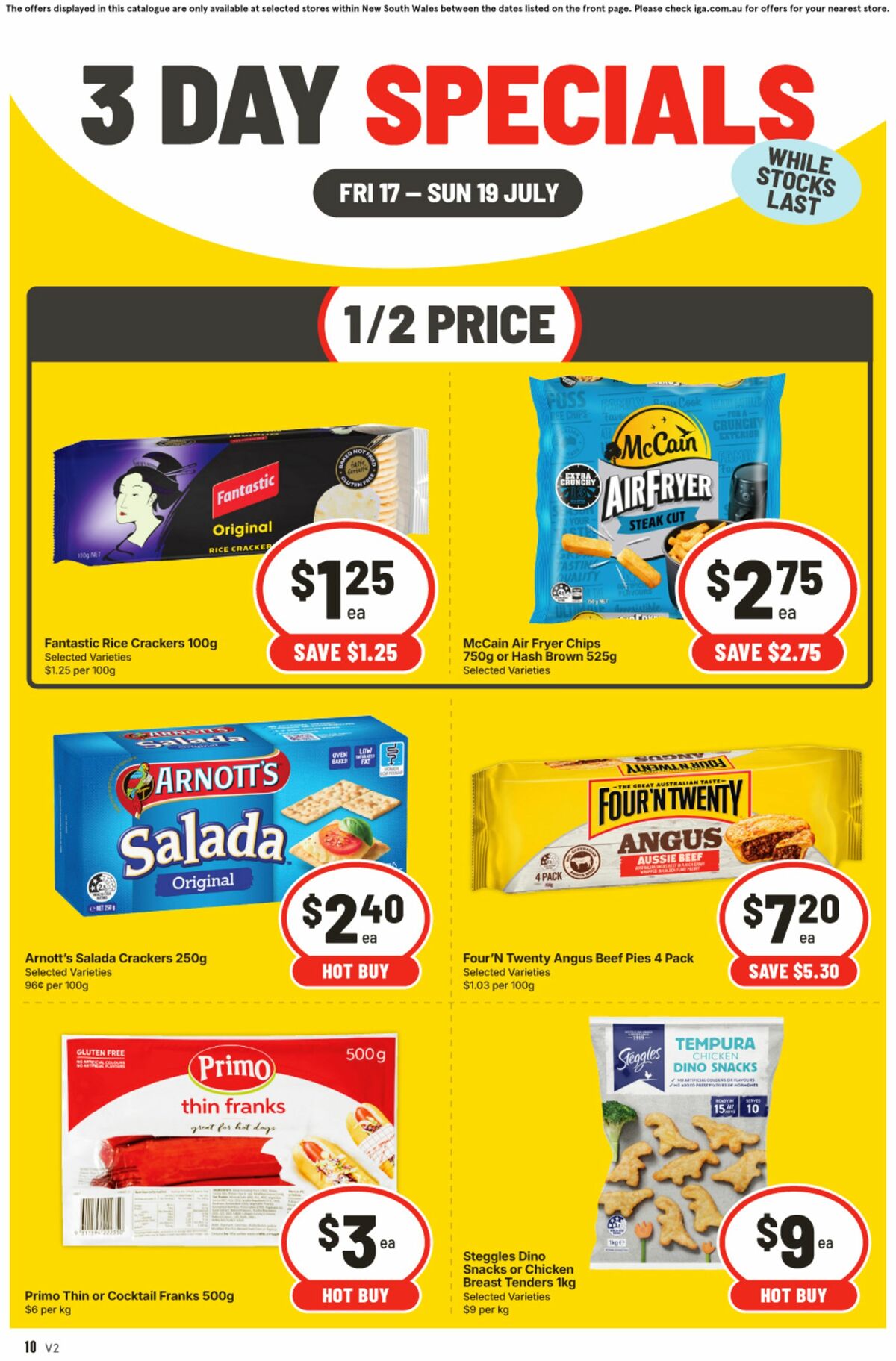 IGA 3 Day Specials Catalogues from 17 July
