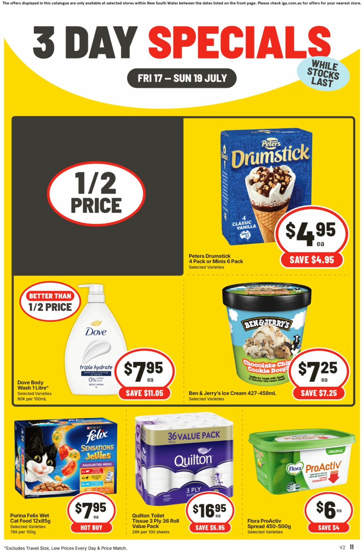 IGA 3 Day Specials Catalogues from 17 July