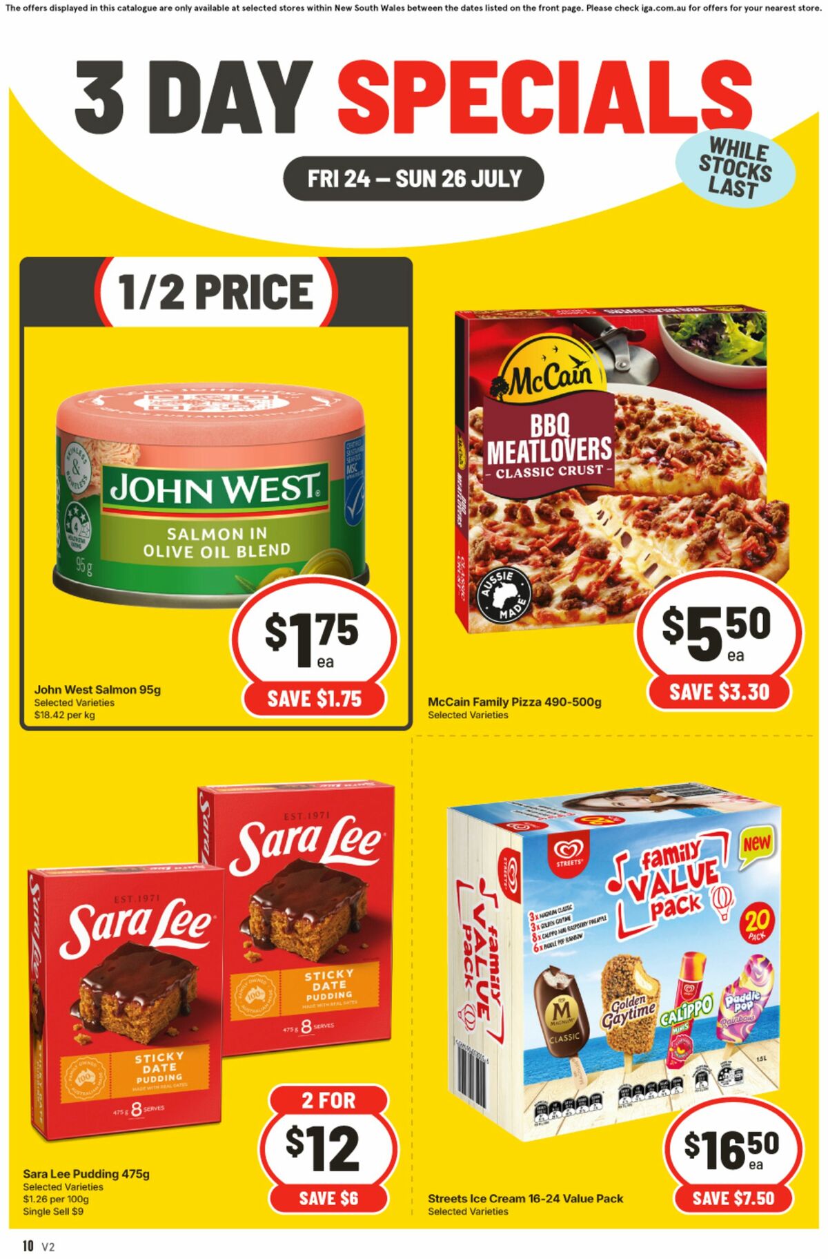 IGA 3 Day Specials Catalogues from 24 July