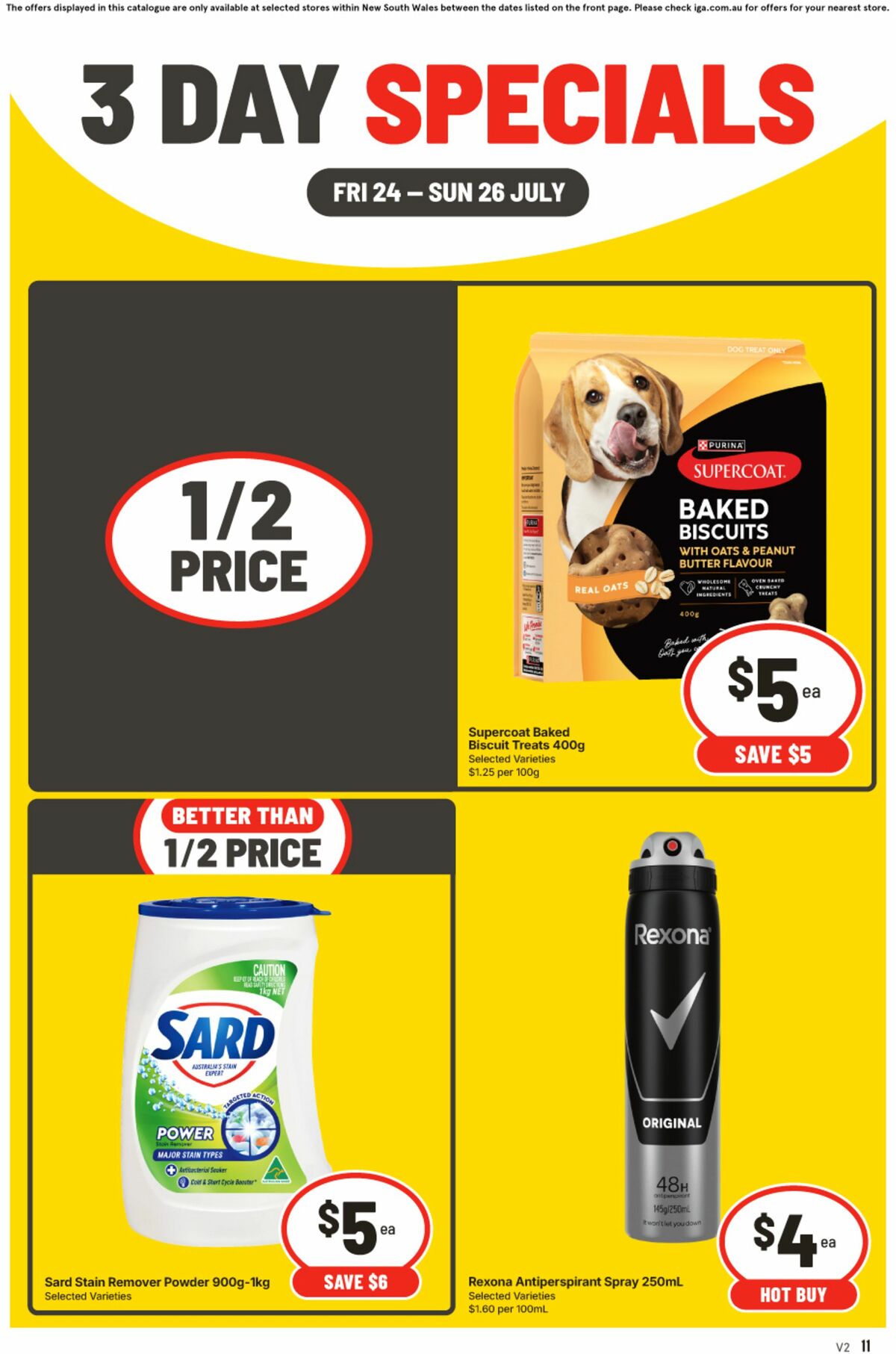 IGA 3 Day Specials Catalogues from 24 July