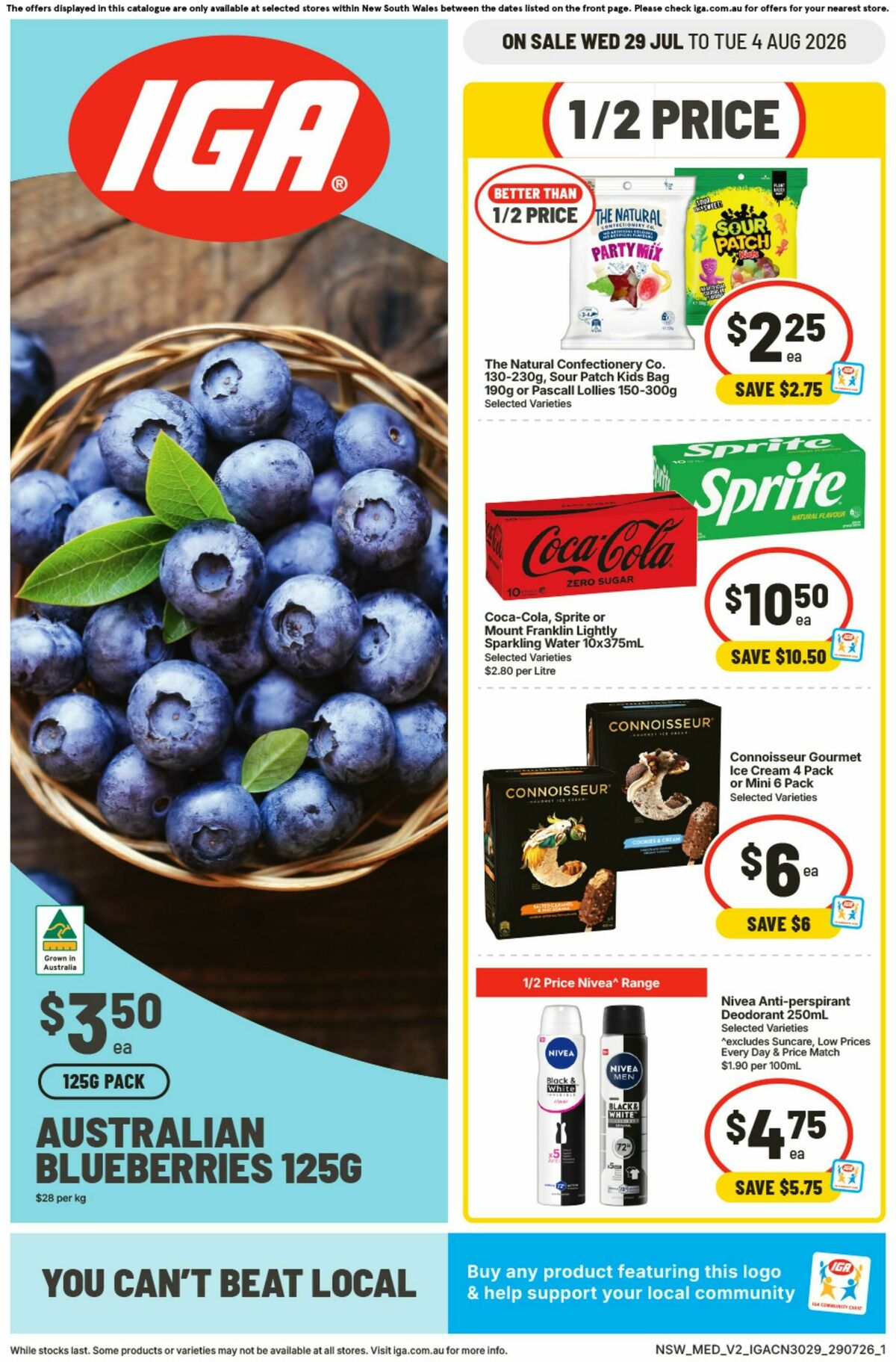 IGA Catalogues from 29 July