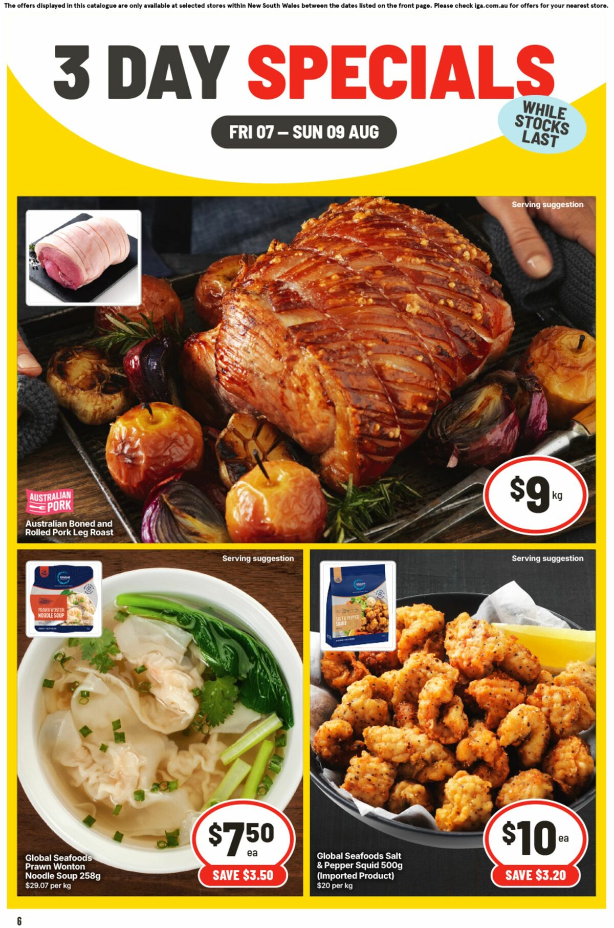 IGA 3 Day Specials Catalogues from 7 August