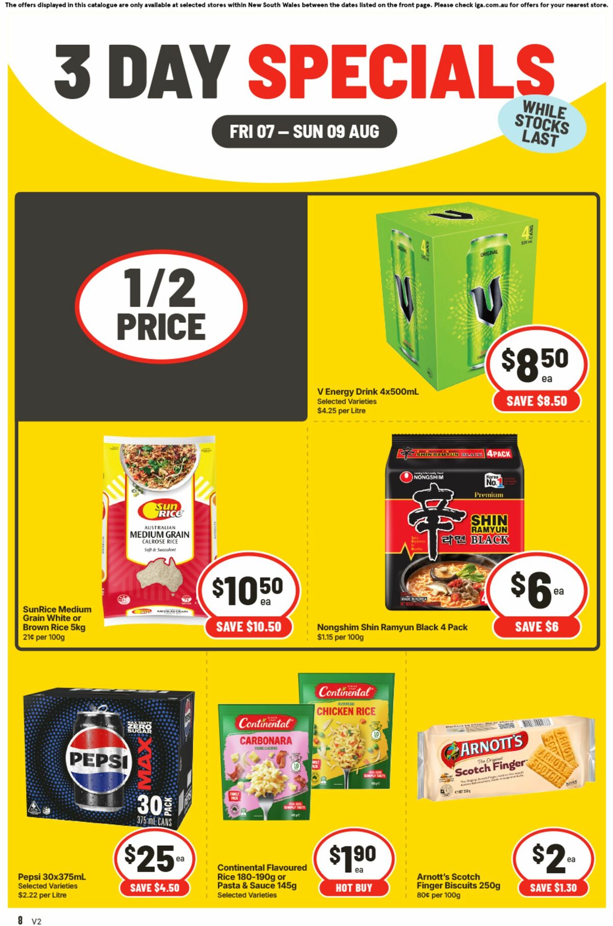 IGA 3 Day Specials Catalogues from 7 August