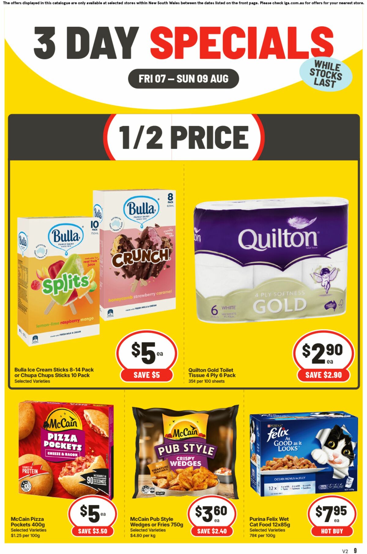 IGA 3 Day Specials Catalogues from 7 August