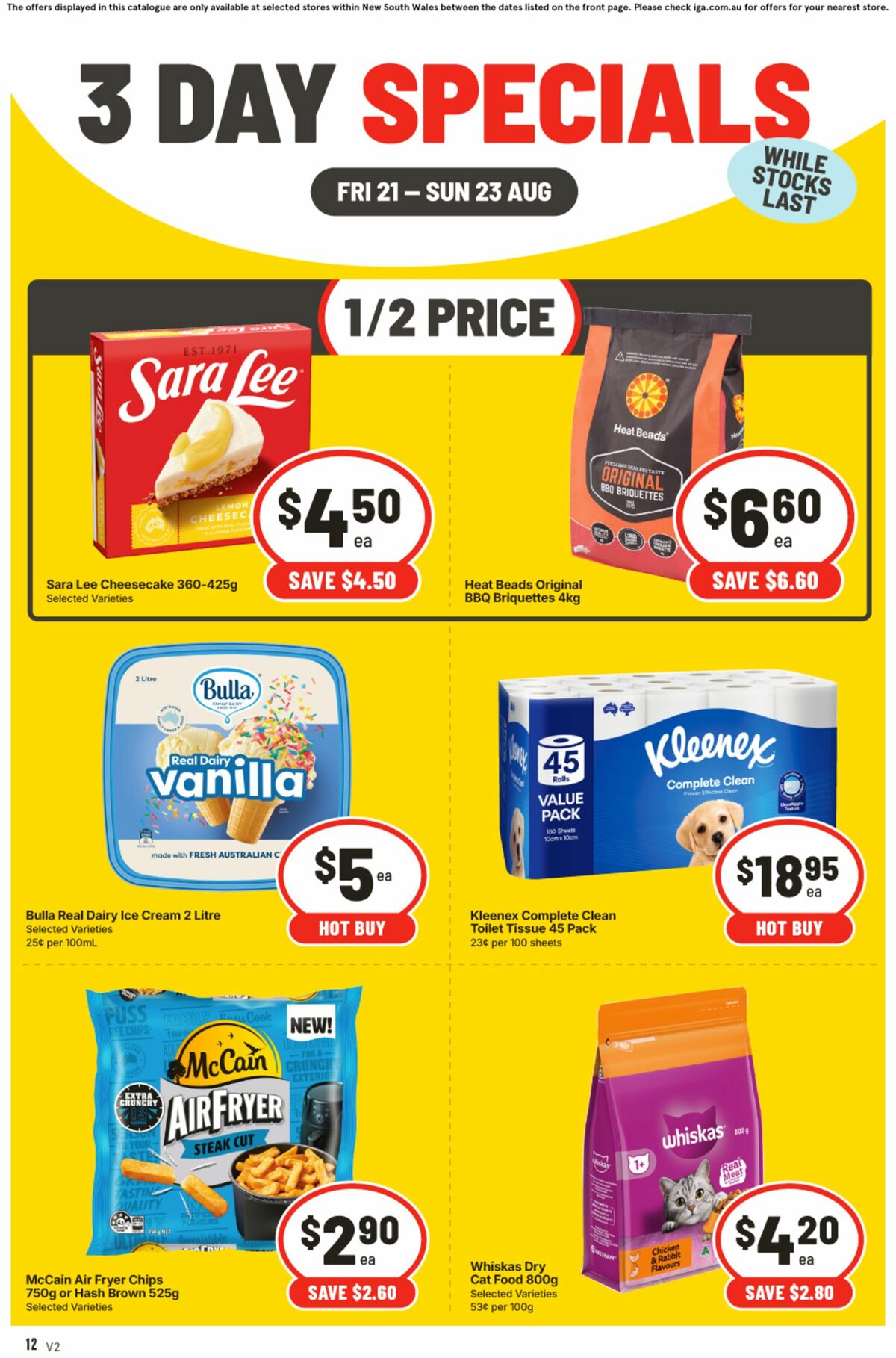 IGA 3 Day Specials Catalogues from 21 August