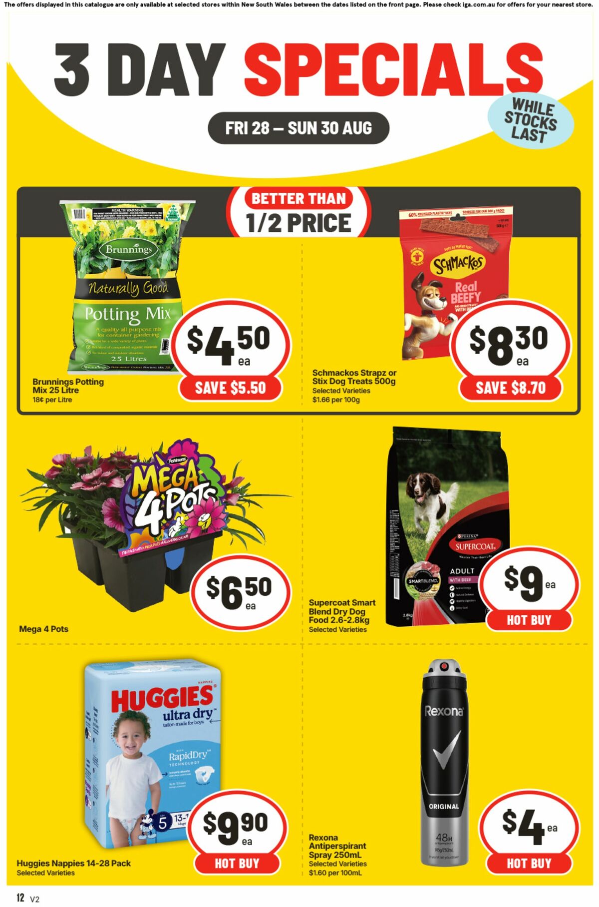 IGA 3 Day Specials Catalogues from 28 August