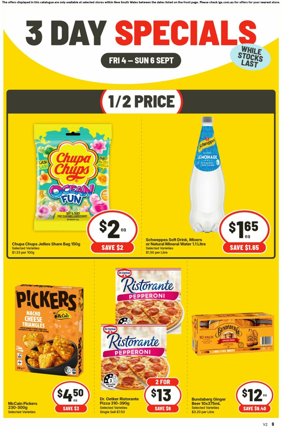IGA 3 Day Specials Catalogues from 4 September