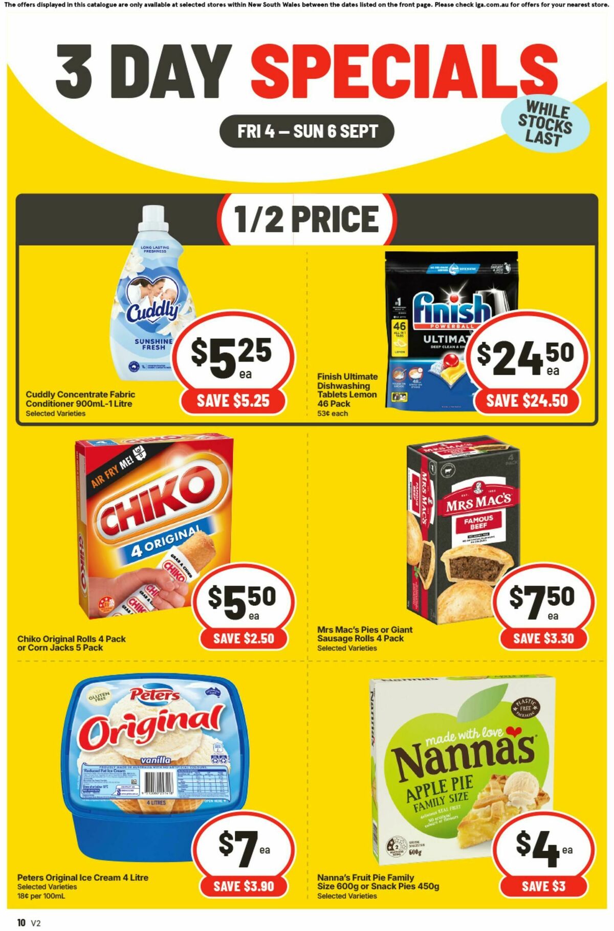 IGA 3 Day Specials Catalogues from 4 September