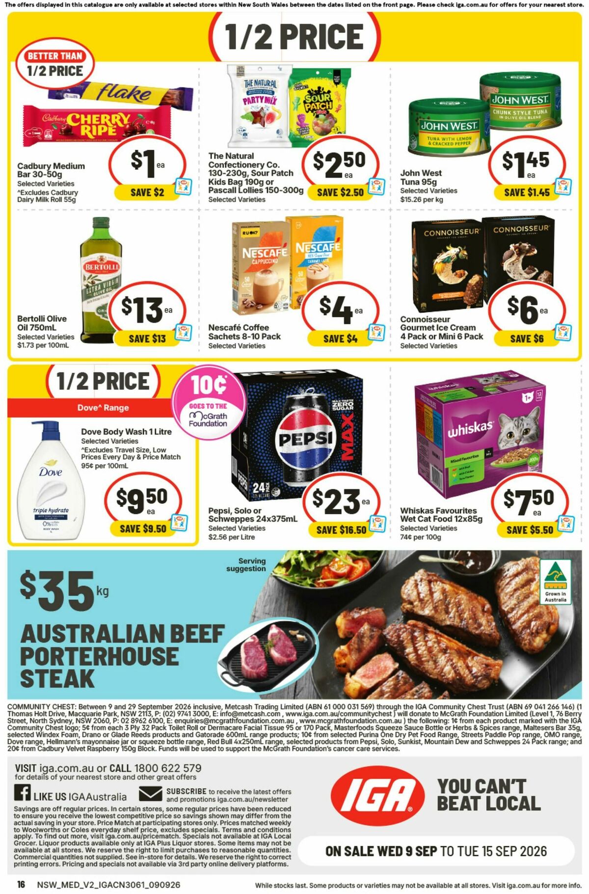 IGA Catalogues from 9 September