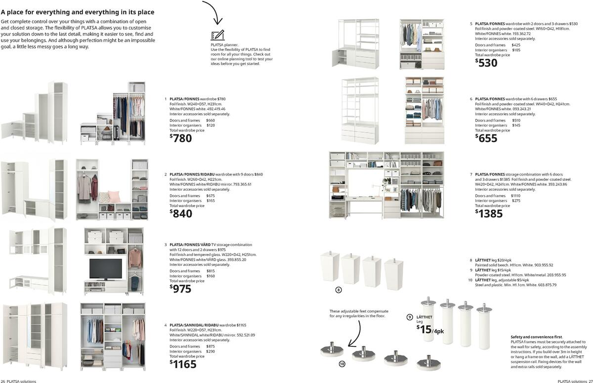 IKEA Wardrobes Brochure Catalogues from 31 August