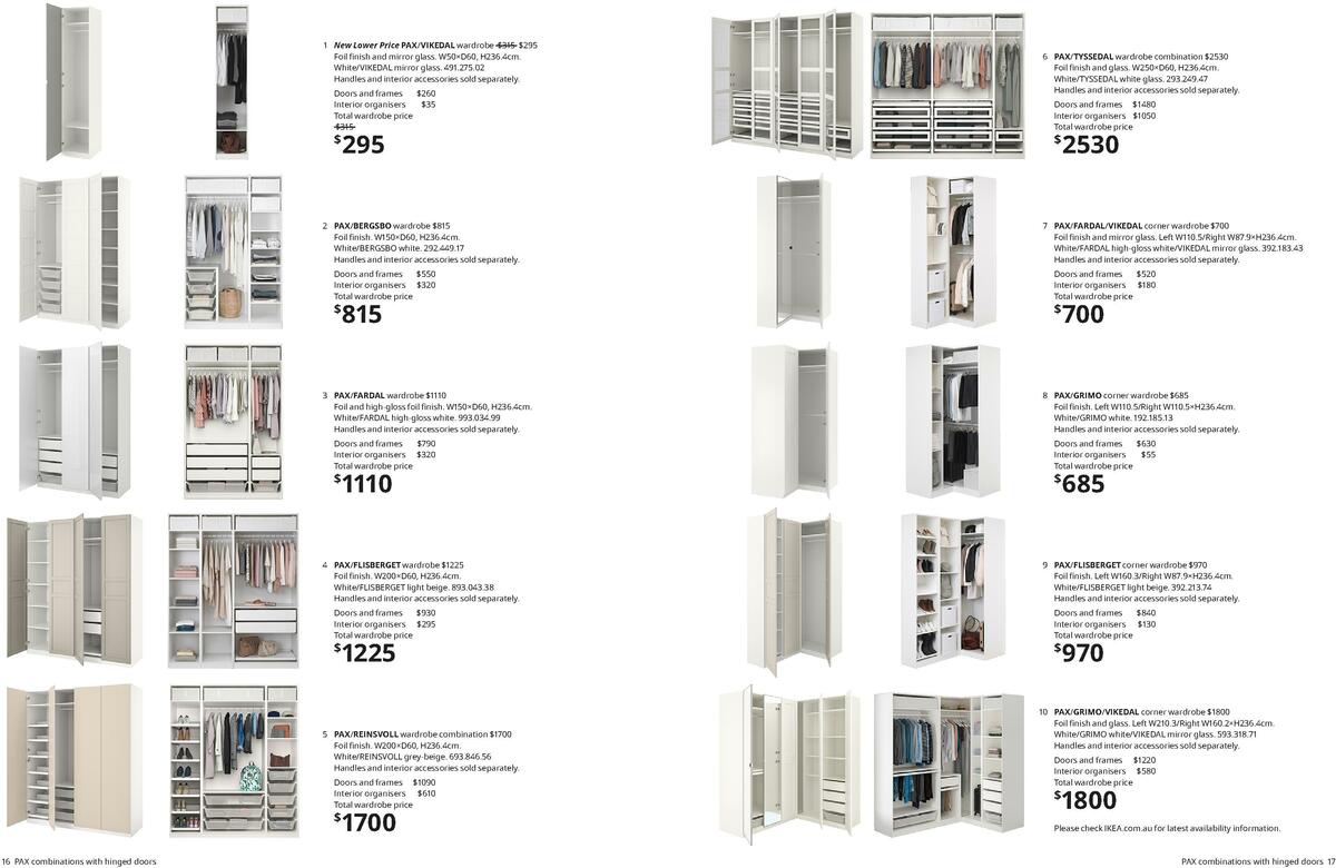 IKEA Wardrobes Brochure Catalogues from 31 August