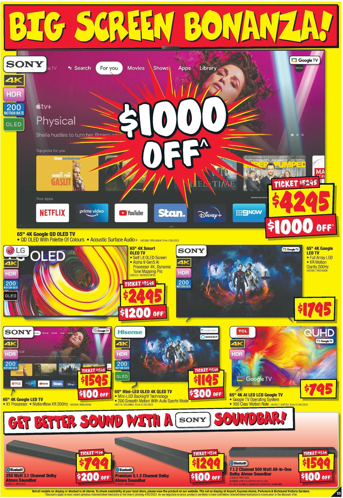 JB Hi-Fi Big Screen Bonanza Catalogues from 18 May