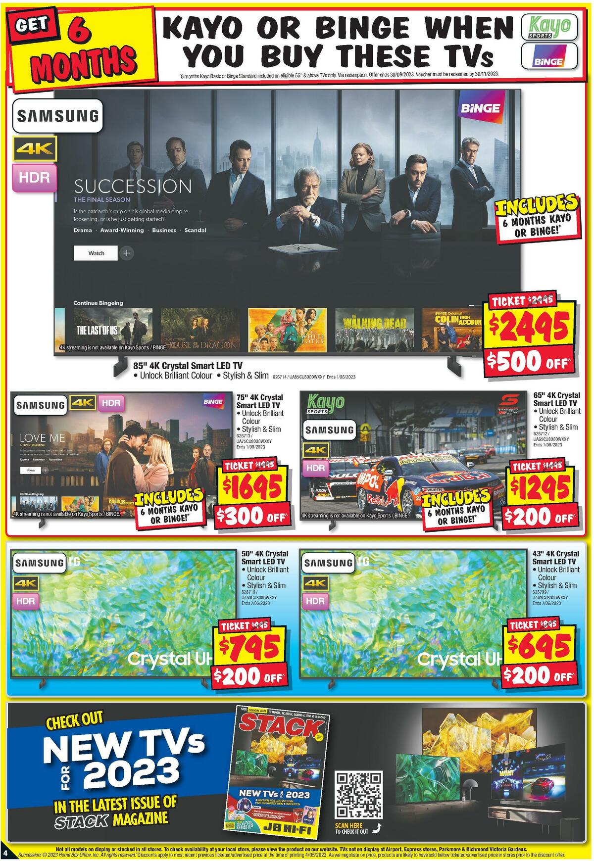JB Hi-Fi Big Screen Bonanza Catalogues from 18 May
