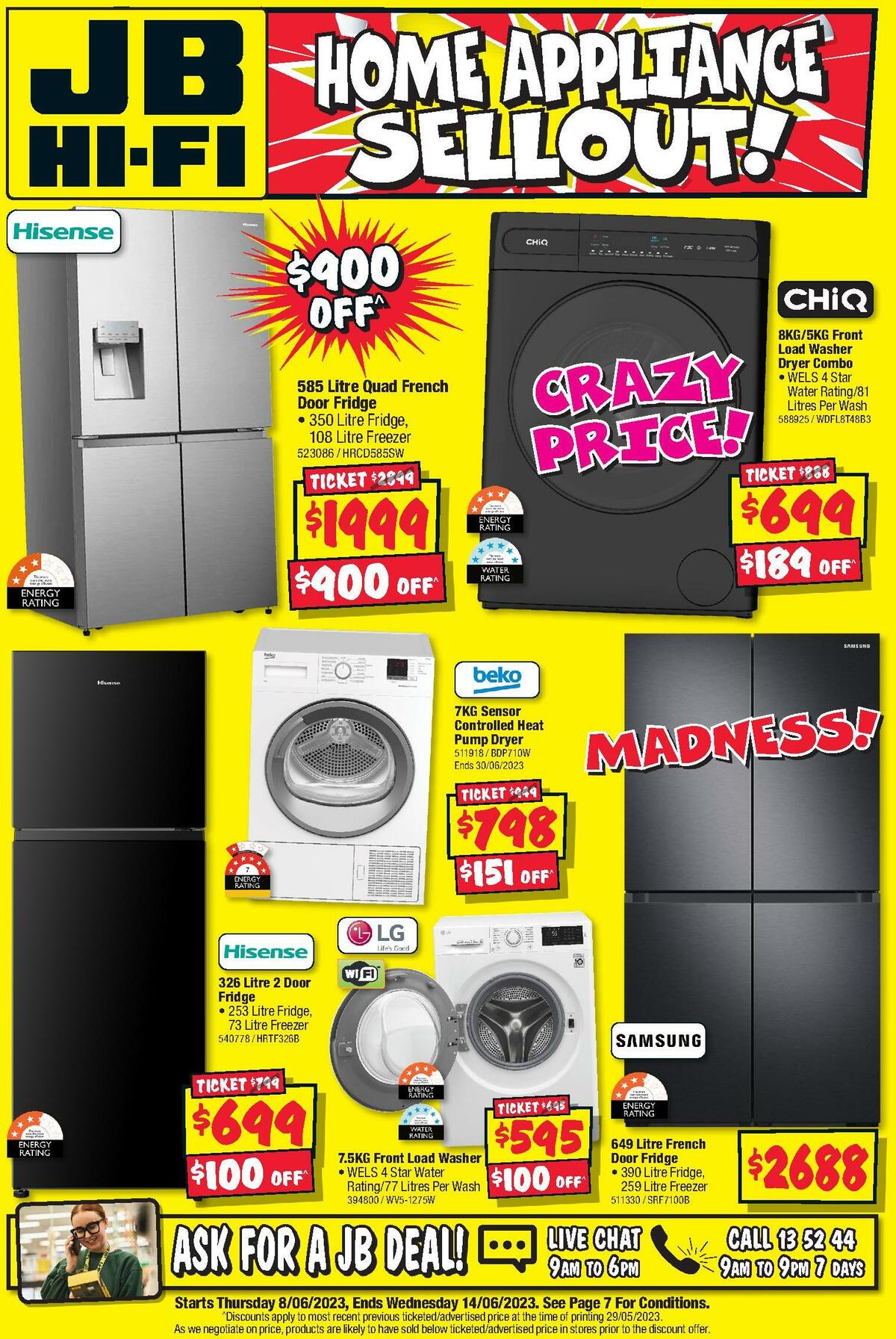 JB Hi-Fi Home Appliance Sellout Catalogues from 8 June